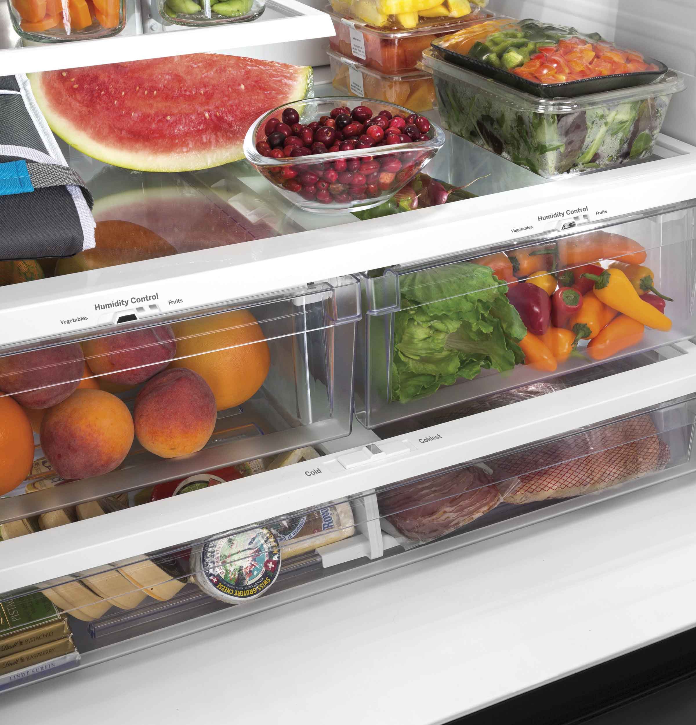 GE 35.75" 26.7 Cu. Ft. Fingerprint Resistant Stainlees Steel French Door Refrigerator - GNE27JYMFS - Image 6