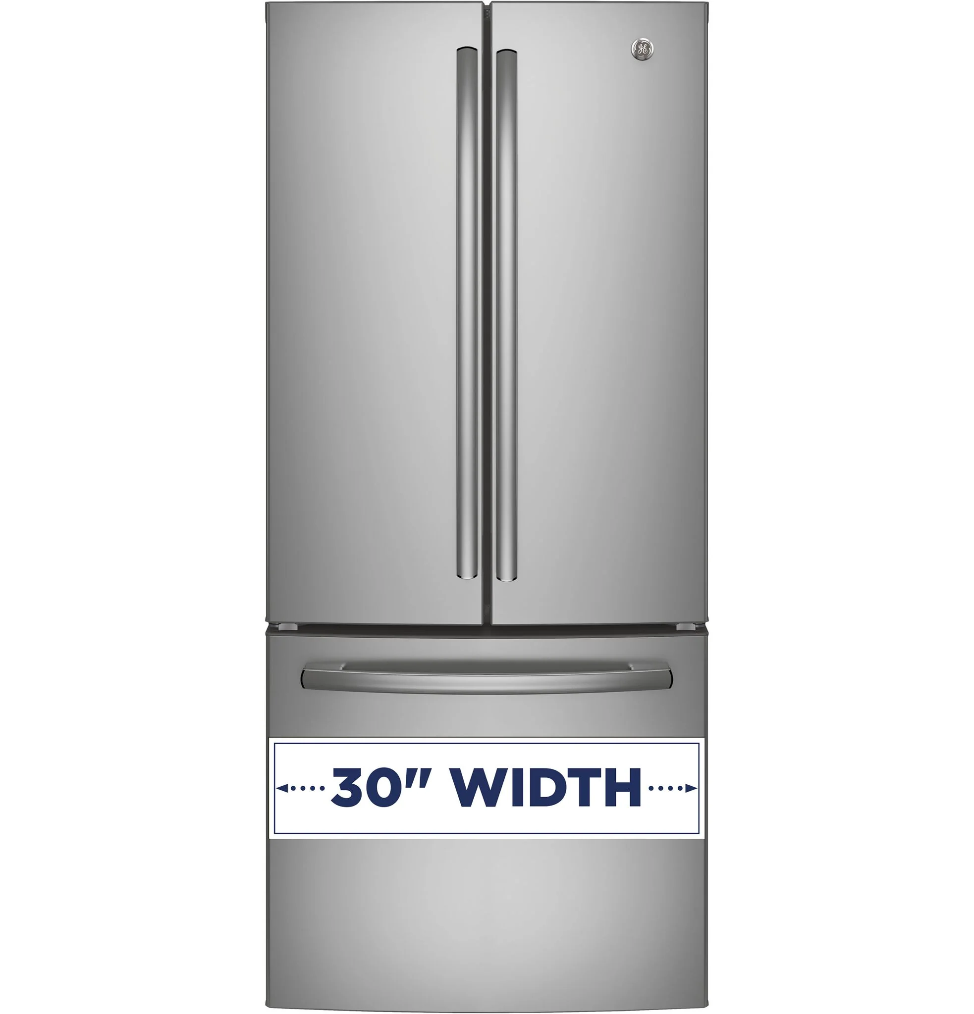 GE 30" 20.8 Cu. Ft. Fingerprint Resistant Stainless French Door Refrigerator - GNE21DYRKFS - Image 4