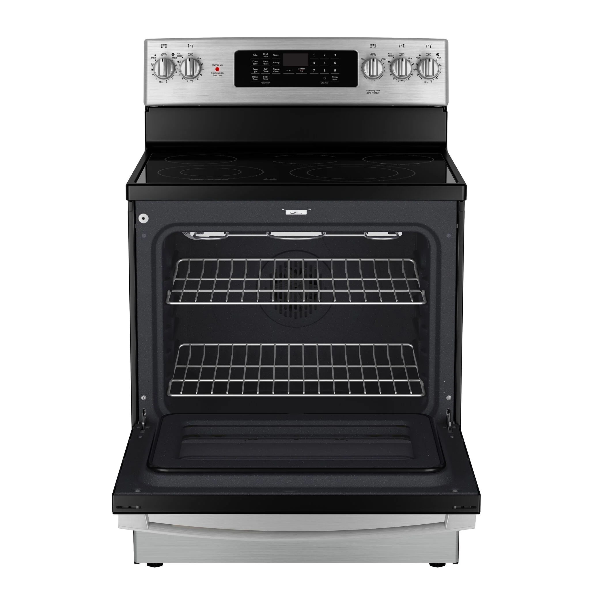 GE Fingerprint Resistant Stainless Kitchen Package with French Door Refrigerator, Electric Range & Built-In Dishwasher - Image 5