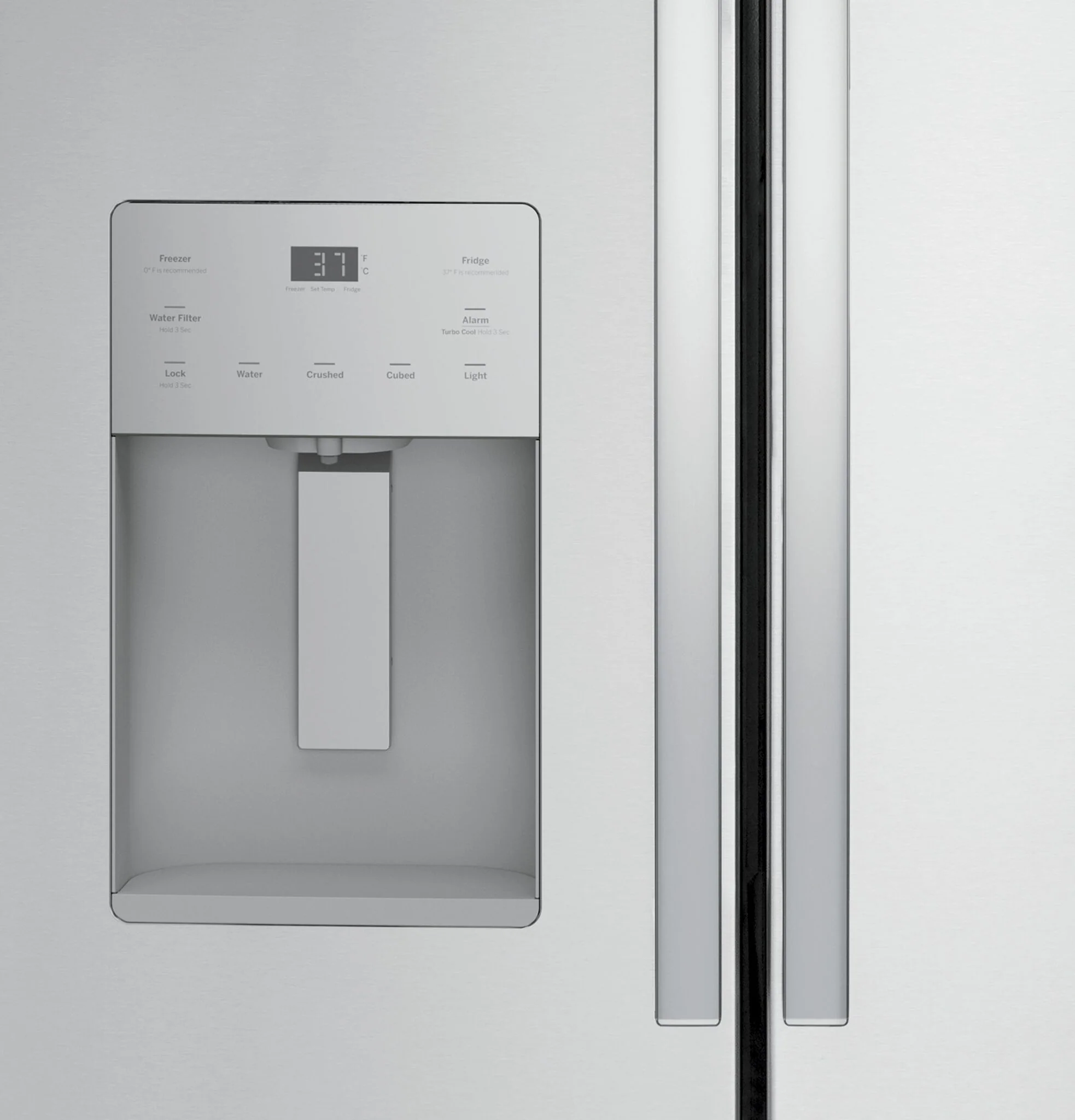 GE 35.75" 20.6 Cu. Ft. Fingerprint Resistant Stainless Steel Counter-Depth French Door Refrigerator with Energy Star - GYE21JYMFS - Image 4
