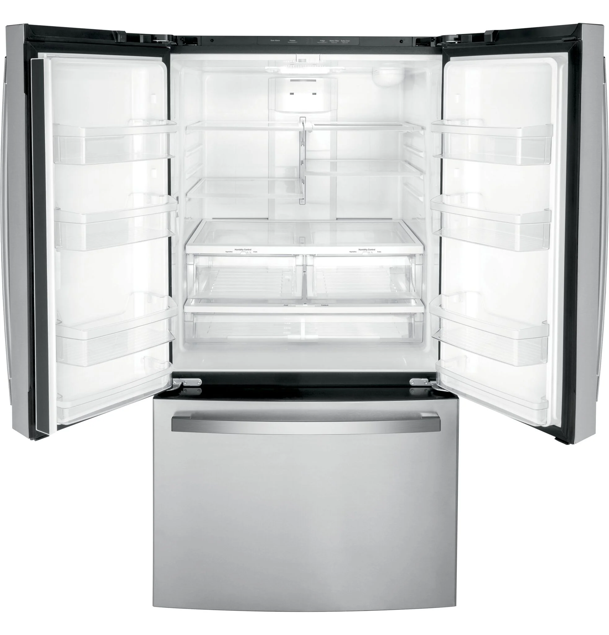 GE 35.75" 21.9 Cu. Ft. Fingerprint Resistant Stainless Steel Counter-Depth French Door Refrigerator - GWE22JYMFS - Image 2