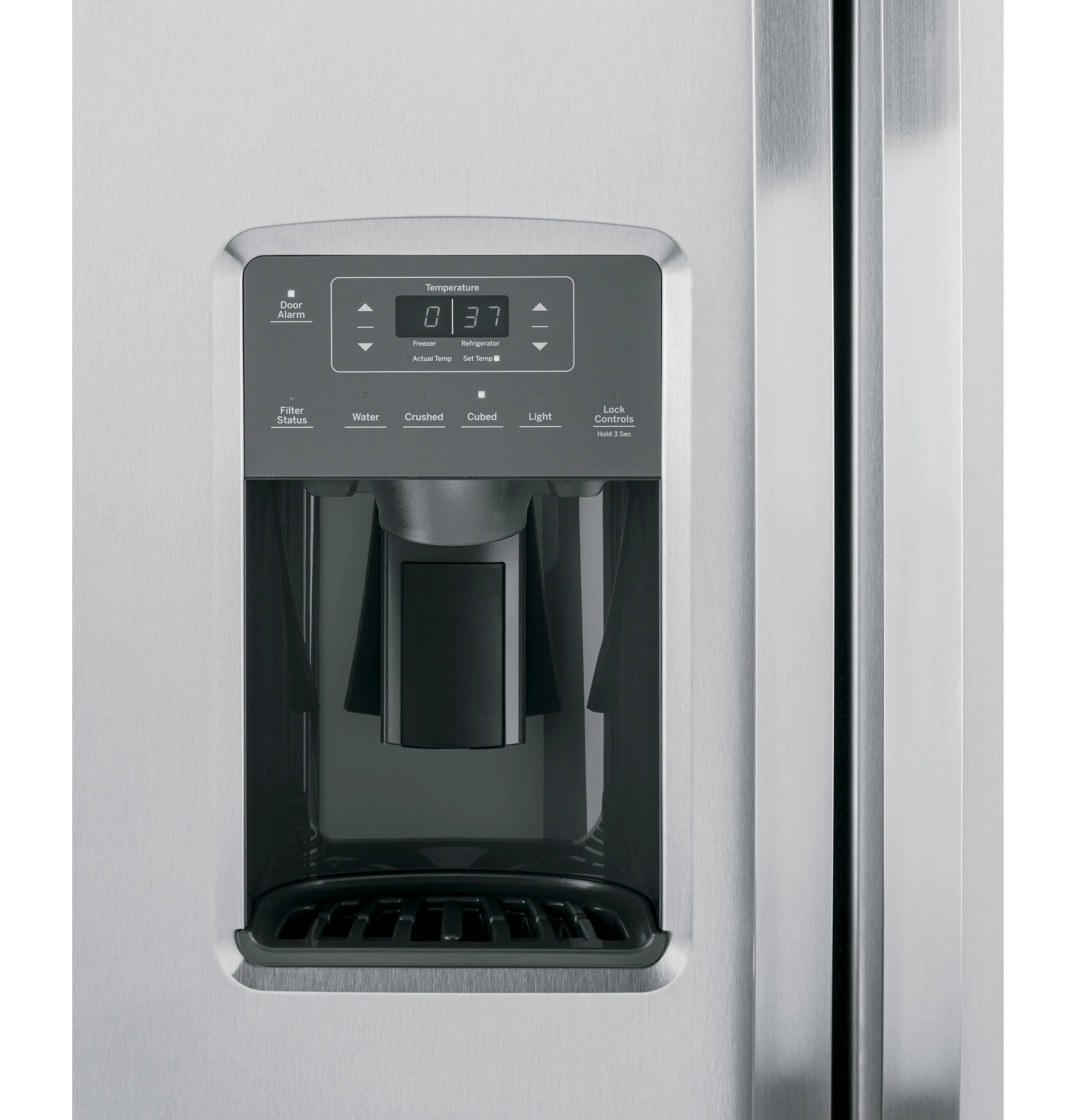 GE 33" 23 Cu. Ft. Fingerprint Stainless Steel Side-by-Side Refrigerator - GSS23GYPFS - Image 3