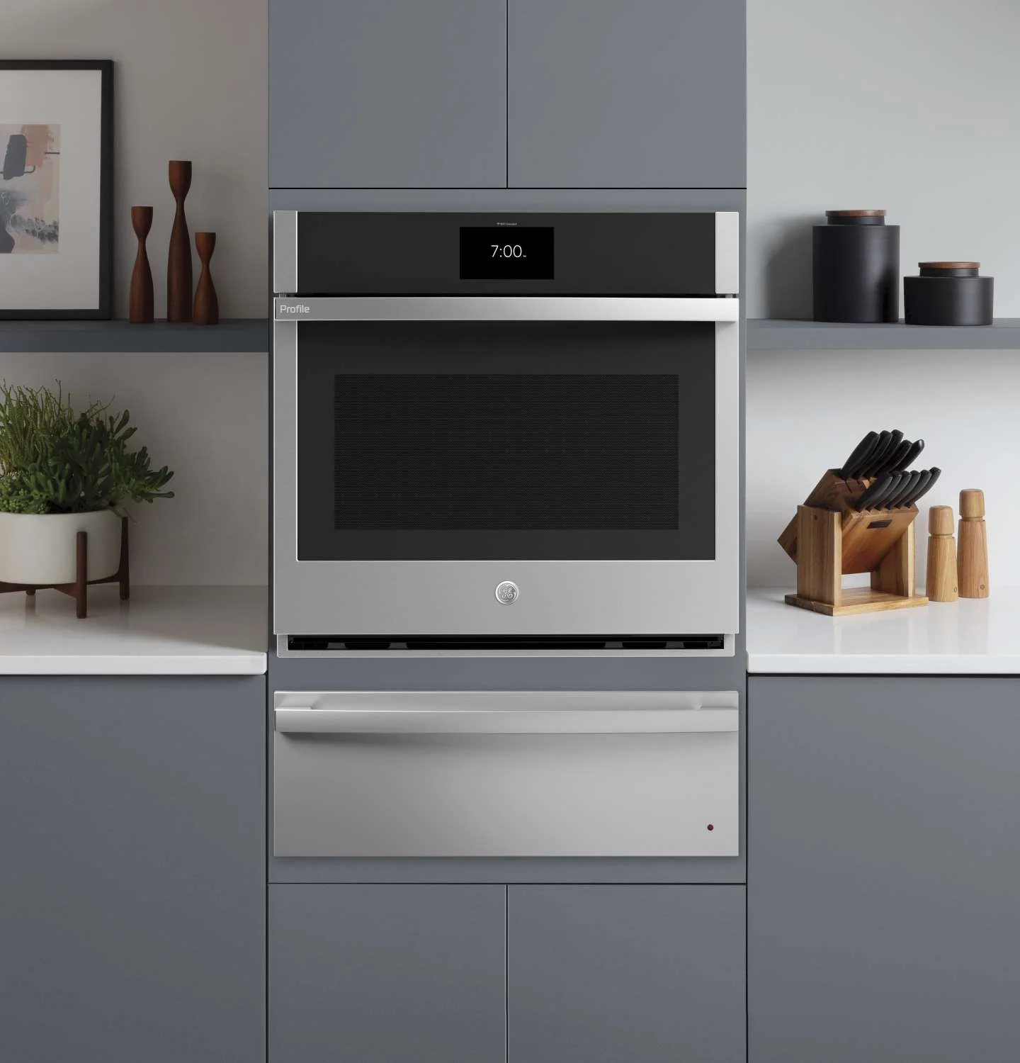 GE Profile 30in Stainless Steel Warming Drawer (1.9cu ft)- PTW9000SPSS - Image 2