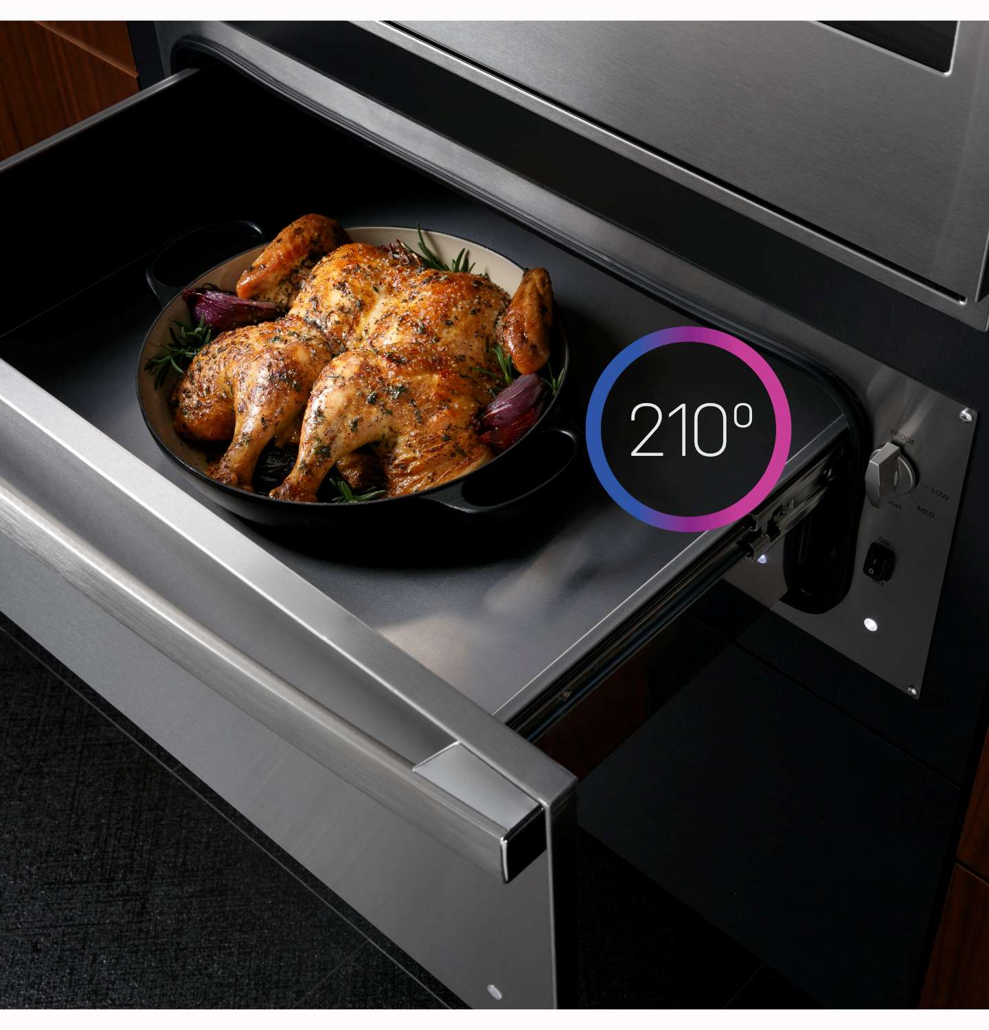 GE Profile 30in Stainless Steel Warming Drawer (1.9cu ft)- PTW9000SPSS - Image 9