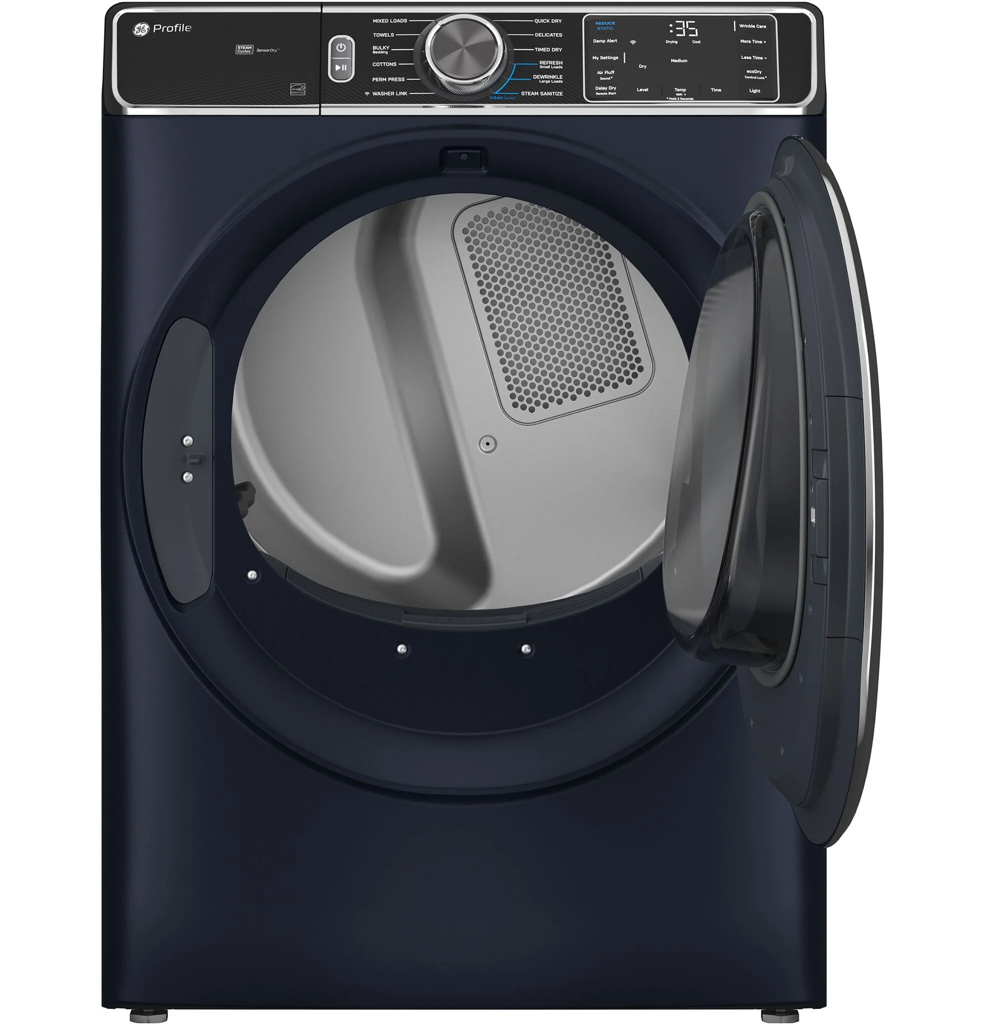 GE Profile Blue Sapphire Smart Steam Front Load Washer (6.1 Cu.Ft.) & Electric Dryer (7.8 Cu.Ft.) - PFW870SPVRS/PFD87ESPVRS - Image 6