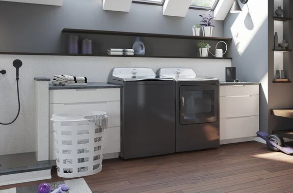 GE Profile Diamond Grey Electric Dryer (7.4 cu. ft.)- PTD60EBMRDG - Image 5