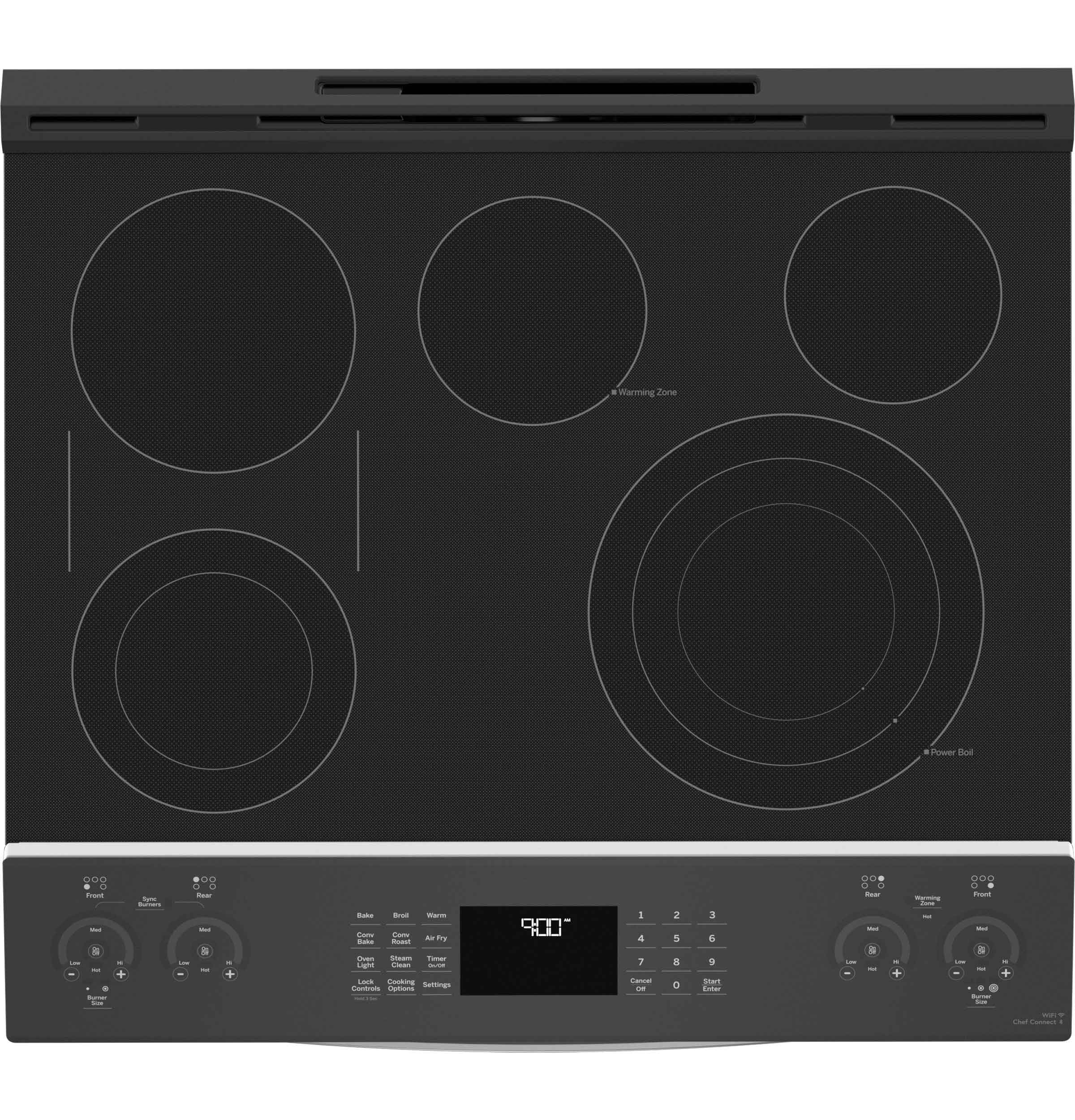 GE Profile Fingerprint Resistant Stainless Steel 30" Slide-In Electric Range with Air Fry (5.3 Cu.Ft) - PSS93YPFS - Image 4