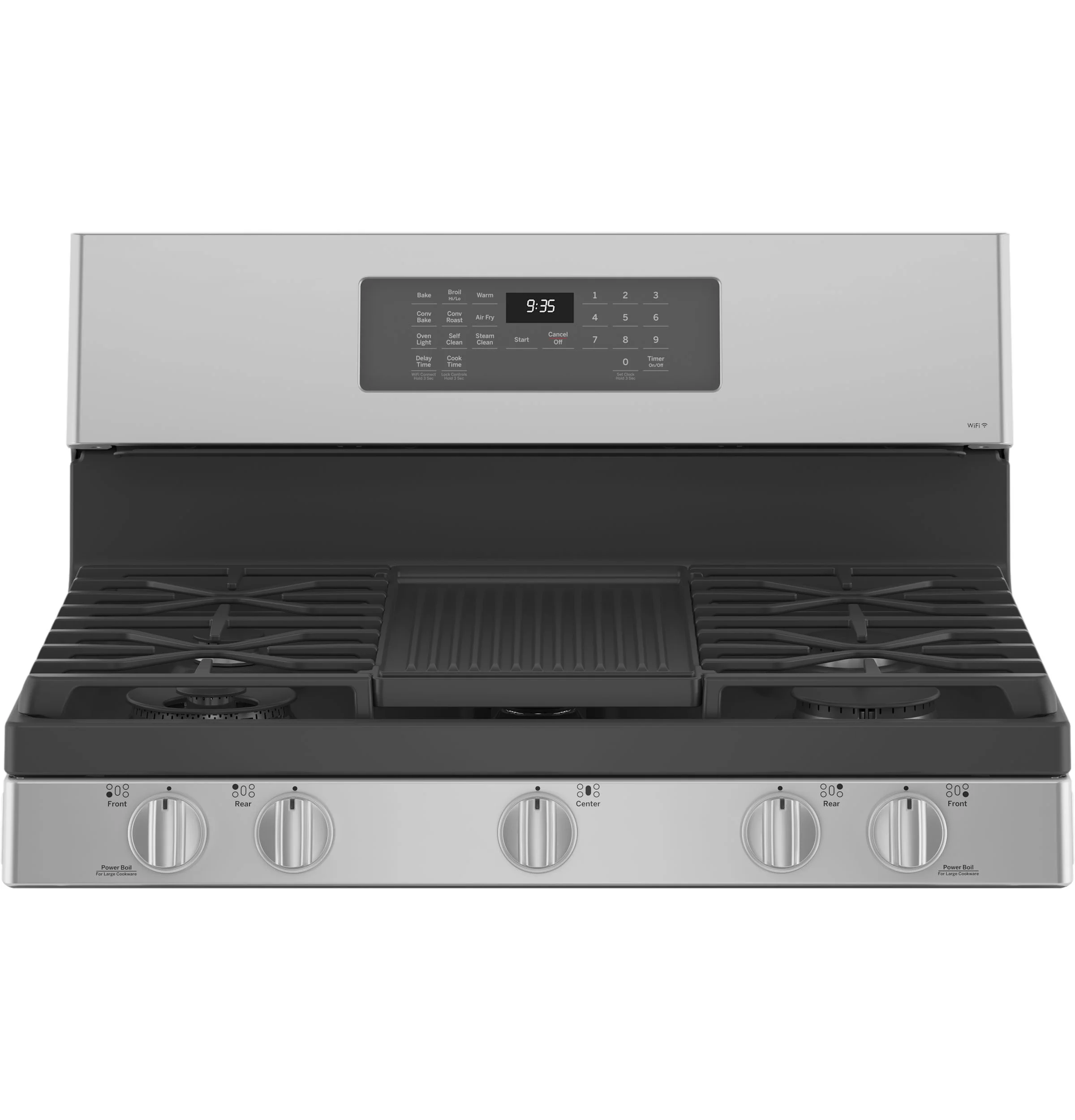 GE Profile Fingerprint Resistant Stainless Steel 30" Smart Freestanding Gas Range with Air Fry (5.6 Cu.Ft.) - PCGB935YPFS - Image 3