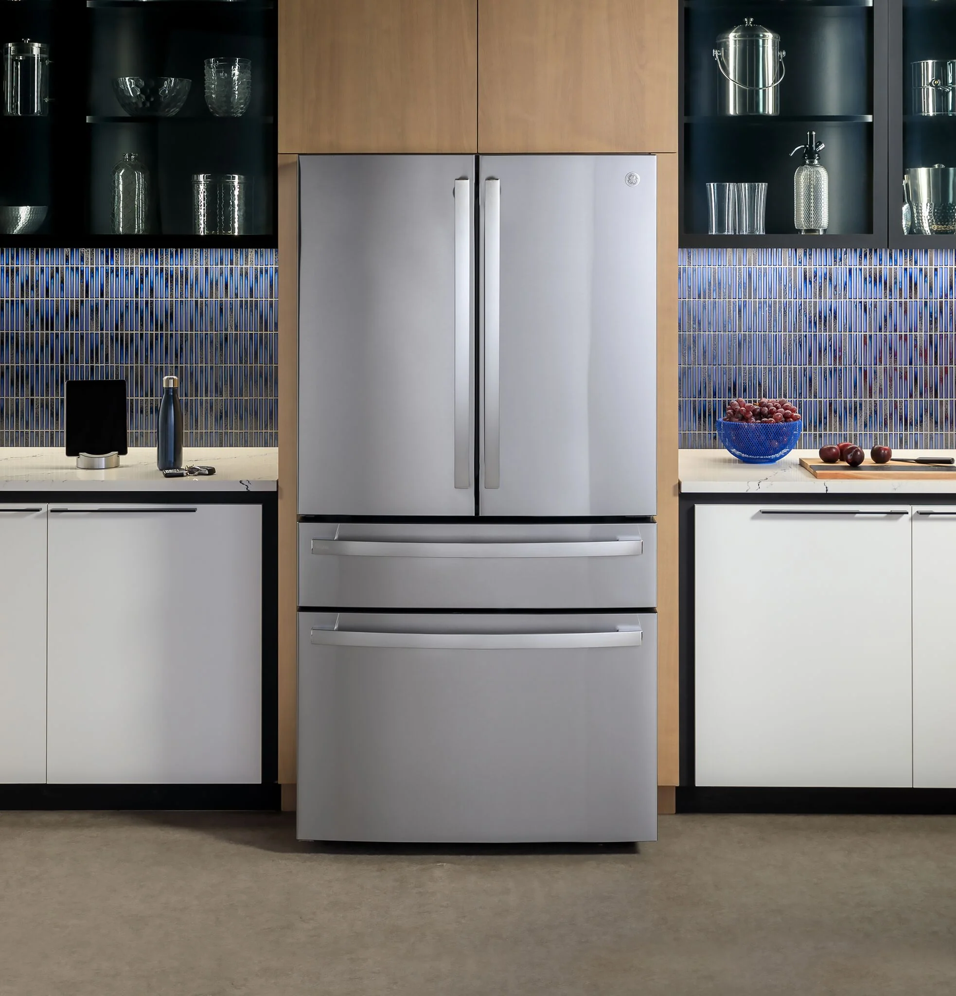 GE Profile 35.75" 28.7 Cu. Ft. Fingerprint Resistant Stainless Steel 4-door French Door Refrigerator - PGE29BYTFS - Image 2
