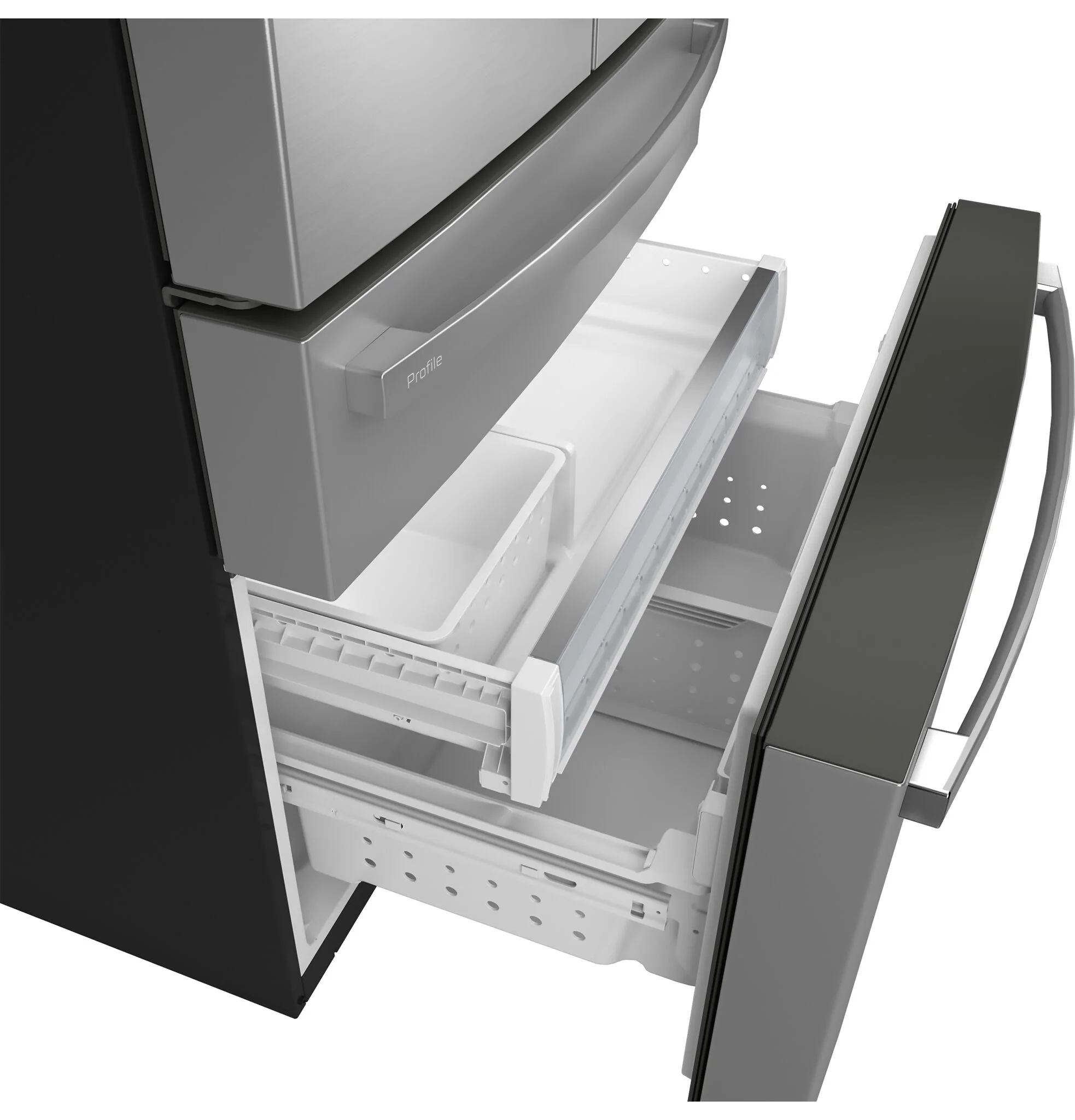 GE Profile 35.75" 28.7 Cu. Ft. Fingerprint Resistant Stainless Steel 4-door French Door Refrigerator - PGE29BYTFS - Image 5