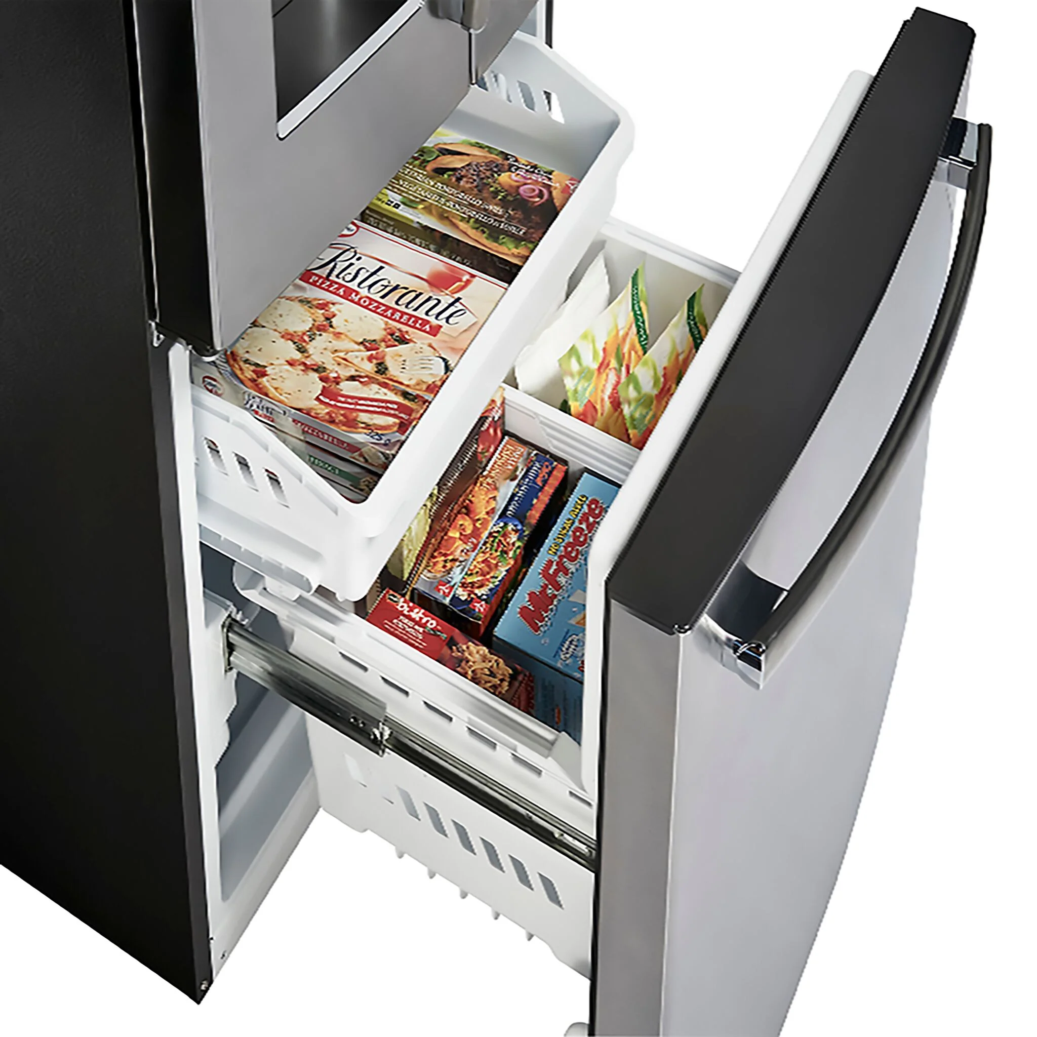 GE Profile 32.75" 17.5 Cu. Ft. Fingerprint Resistant Stainless Steel Counter-Depth French Door Refrigerator - PYE18HYRCFS - Image 4