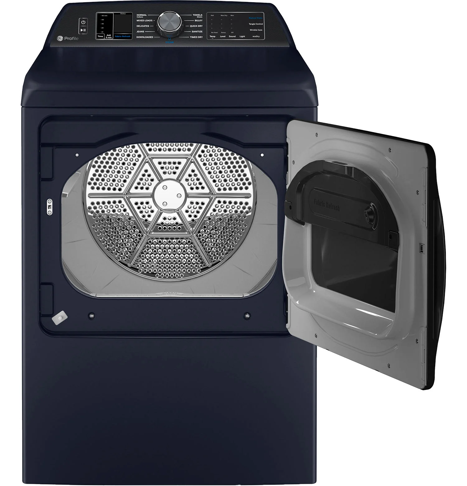 GE Profile Sapphire Blue Smart Electric Dryer with Fabric Refresh (7.3 Cu. Ft)- PTD90EBMTRS - Image 3