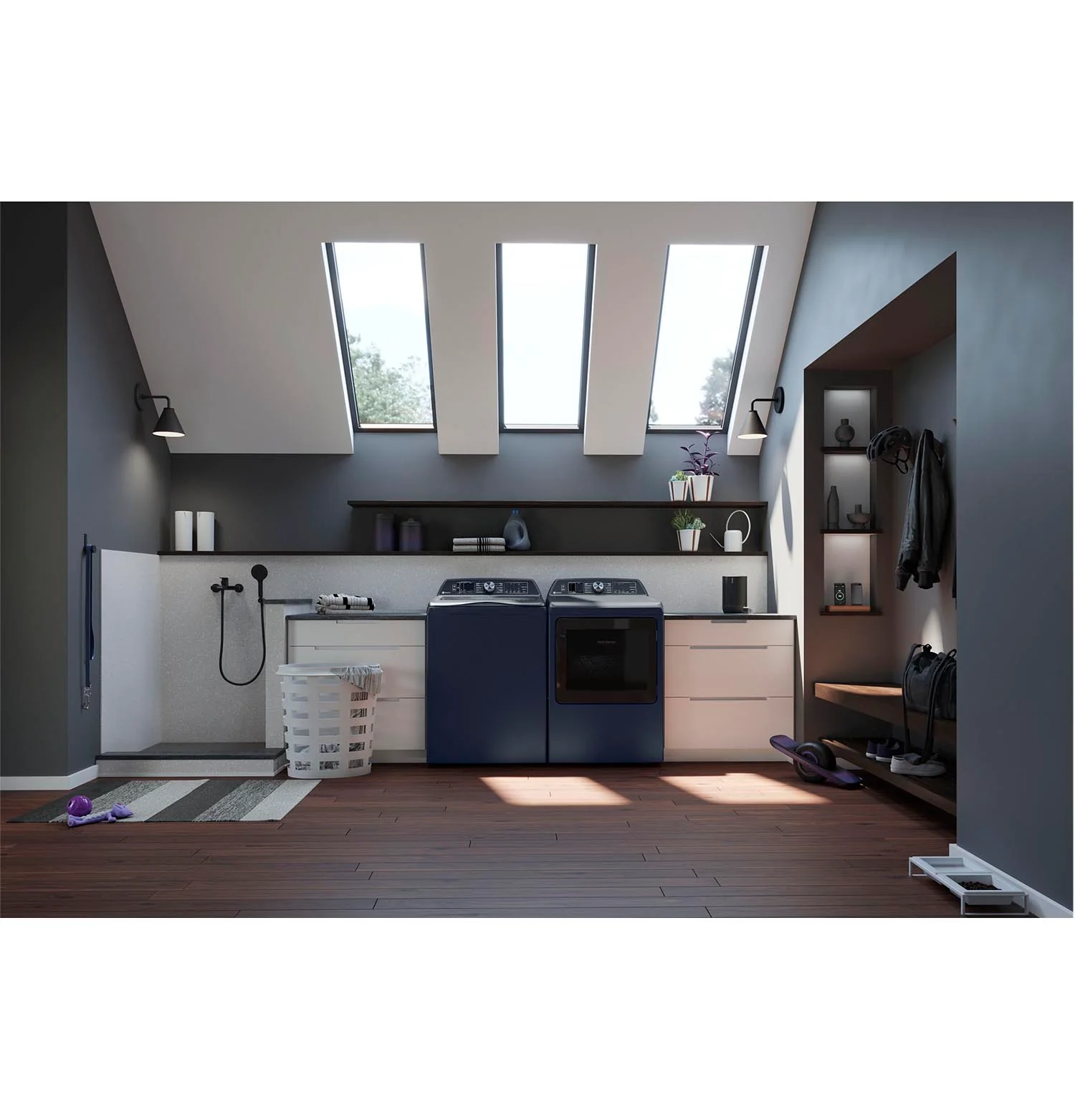 GE Profile Sapphire Blue Smart Electric Dryer with Fabric Refresh (7.3 Cu. Ft)- PTD90EBMTRS - Image 6