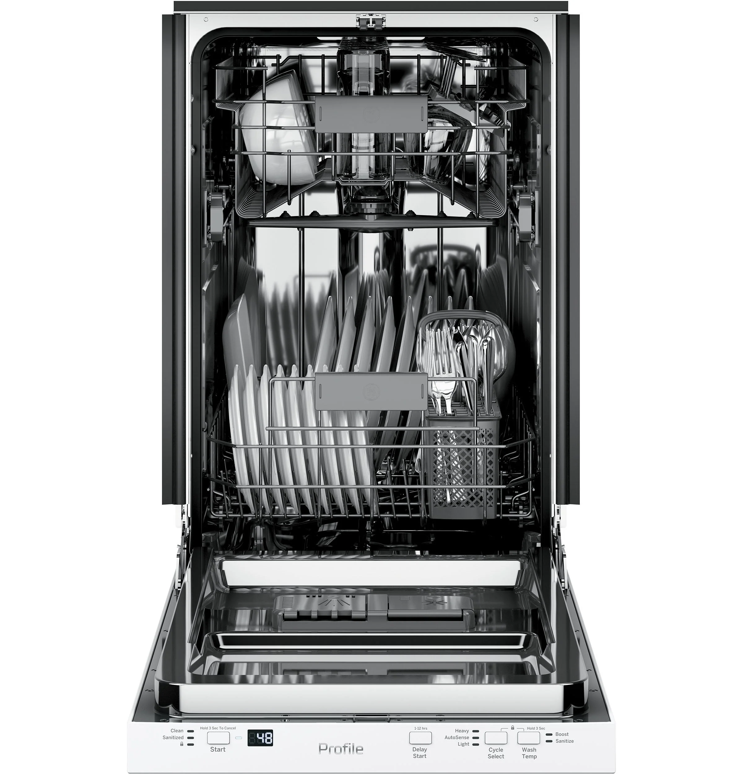 GE Profile Series White 18" Dishwasher- PDT145SGLWW - Image 4