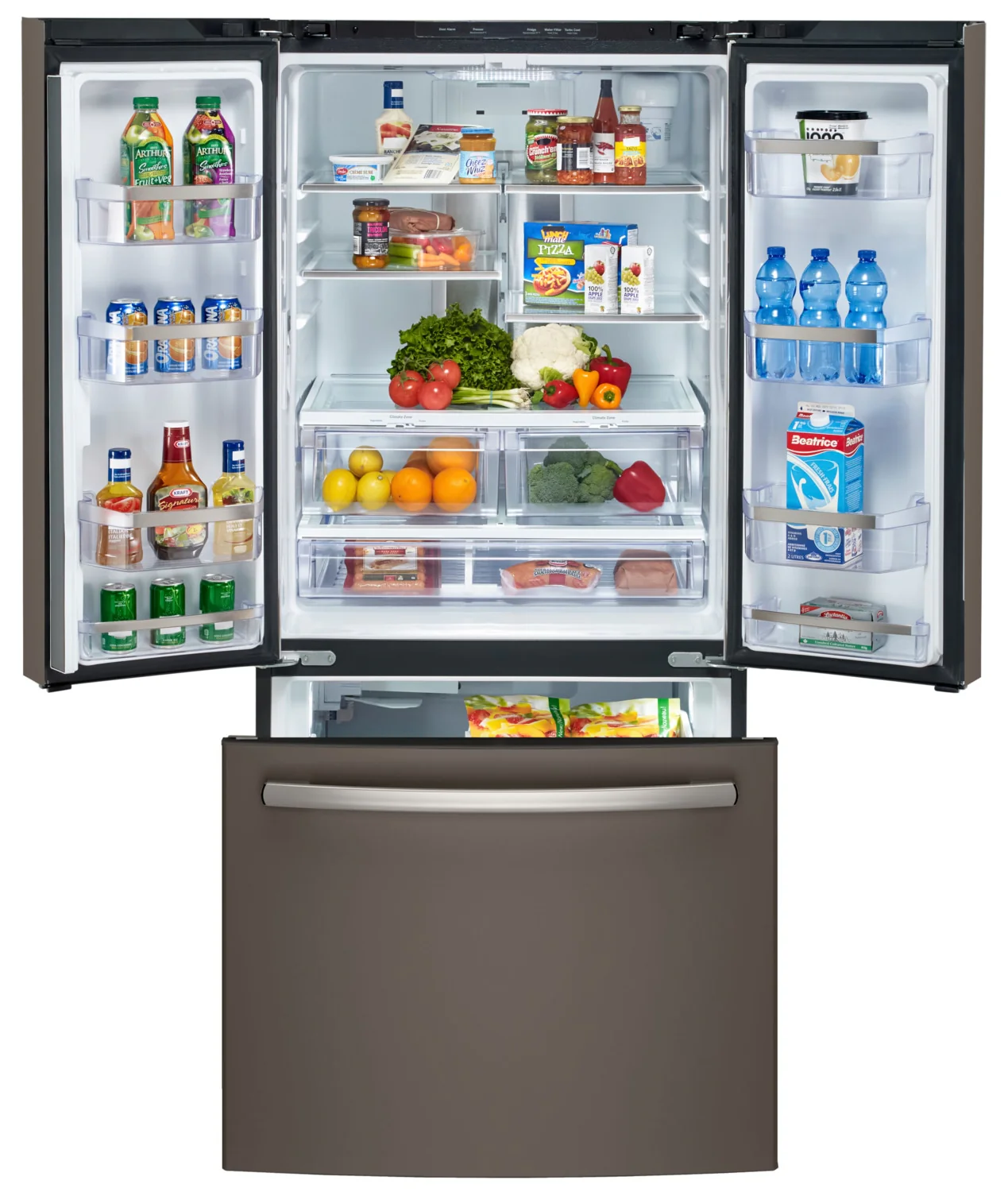 GE Profile Slate French Door Refrigerator (24.8 Cu. Ft.) - PNE25NMLKES - Image 3