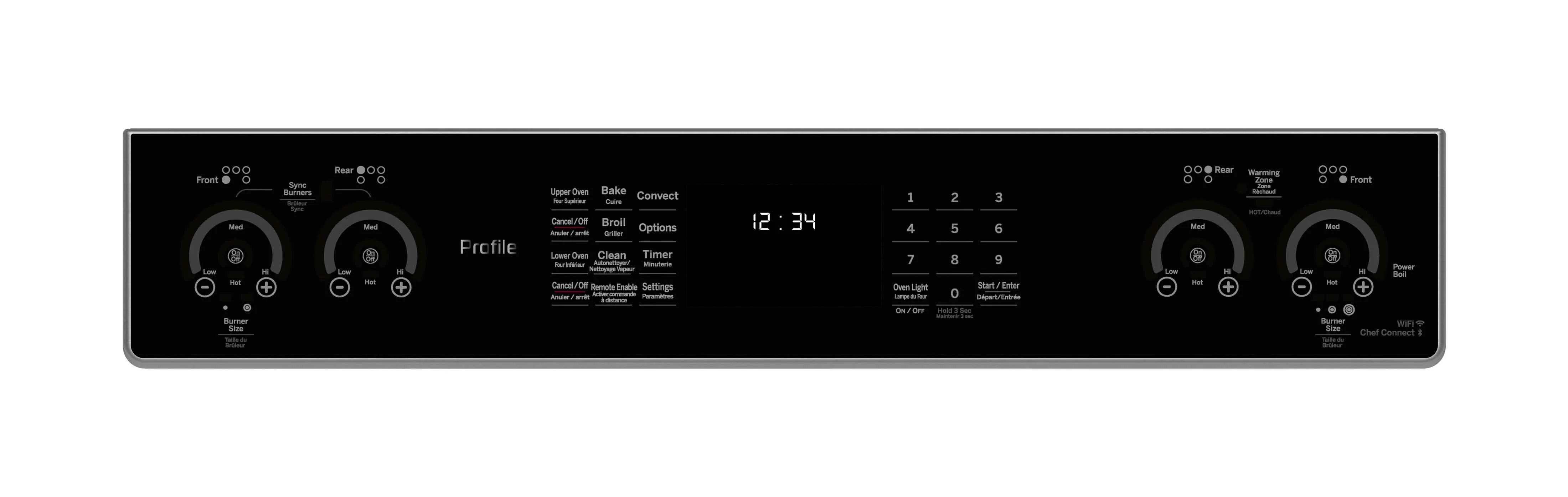 GE Profile Stainless Steel 30" Slide-In Electric Double Oven Range with Air Fry and Self Clean Racks (6.7 Cu. Ft.) - PCS980YMFS - Image 5
