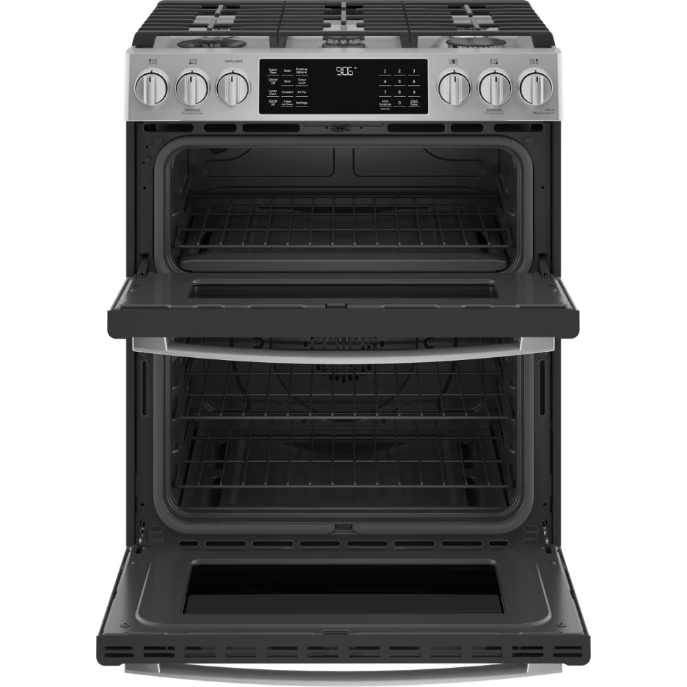 GE Profile Stainless Steel 30" Smart Slide-In Double Oven Gas Convection Range with Air Fry (6.7 Cu. Ft.) - PCGS960YPFS - Image 3