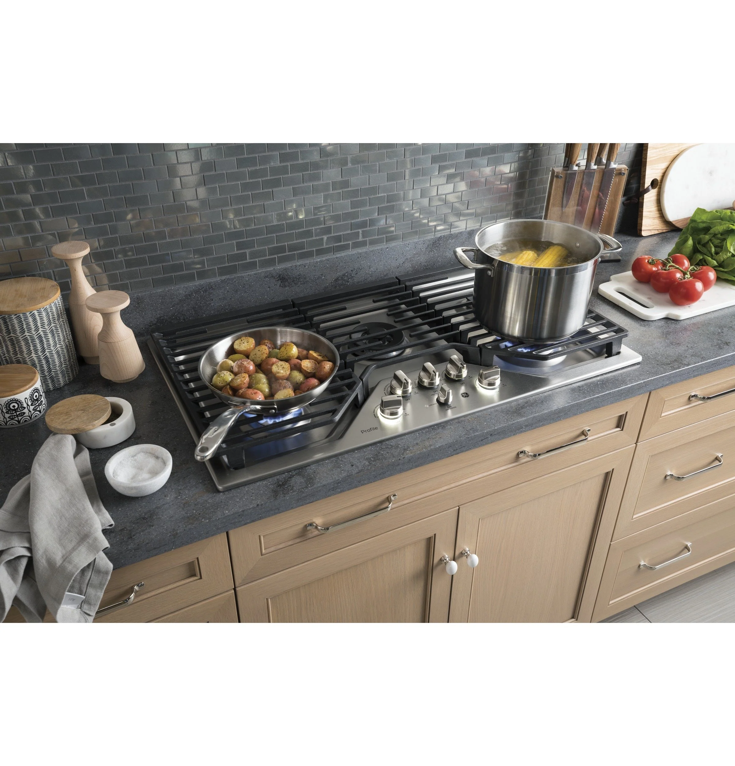 GE Profile Stainless Steel 36" Built-In Gas Cooktop - PGP9036SLSS - Image 2