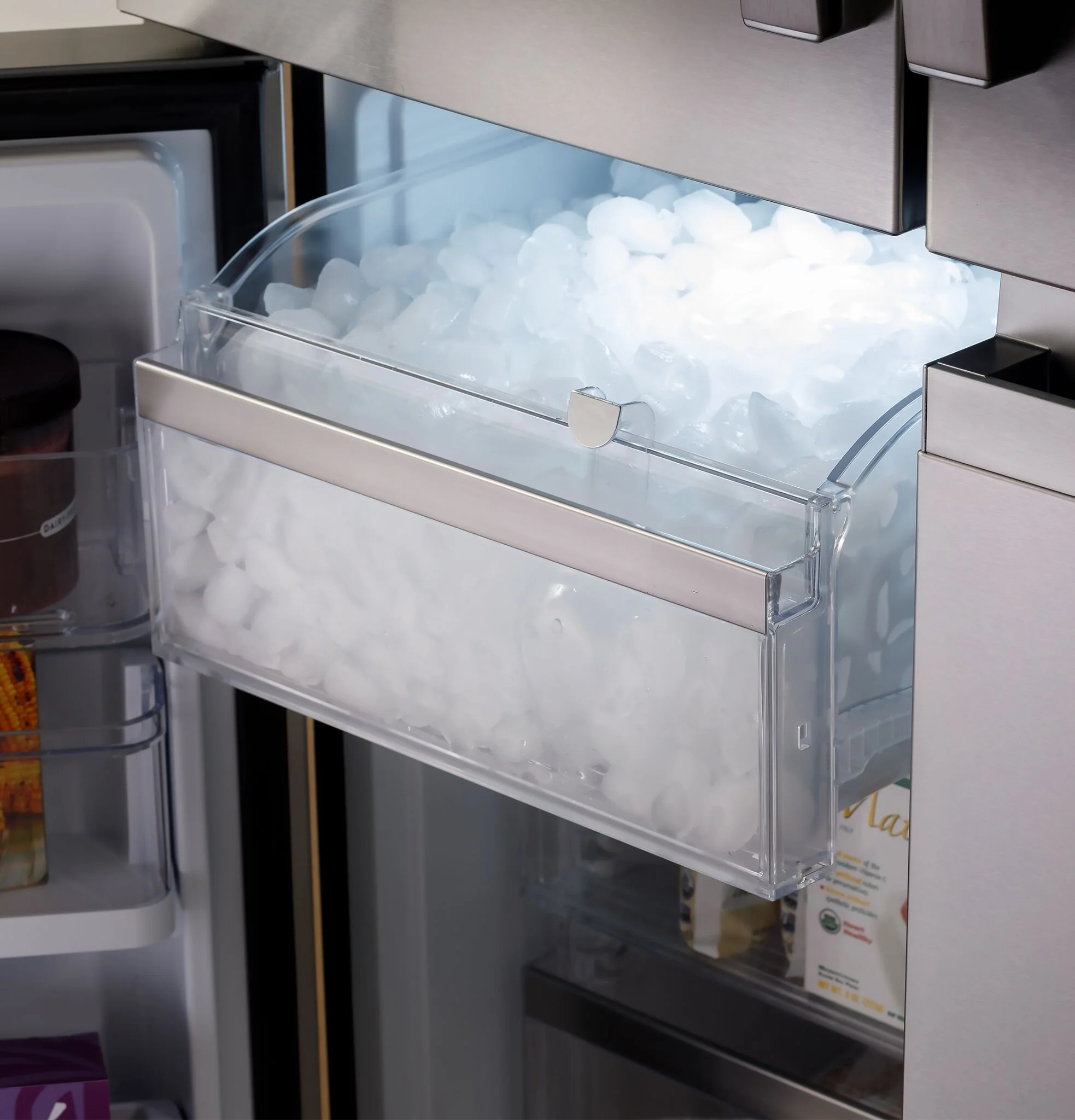 GE Profile 35.75" 28.4 Cu. Ft. Stainless Steel 4-Door French Door Refrigerator - PAD28BYTFS - Image 6