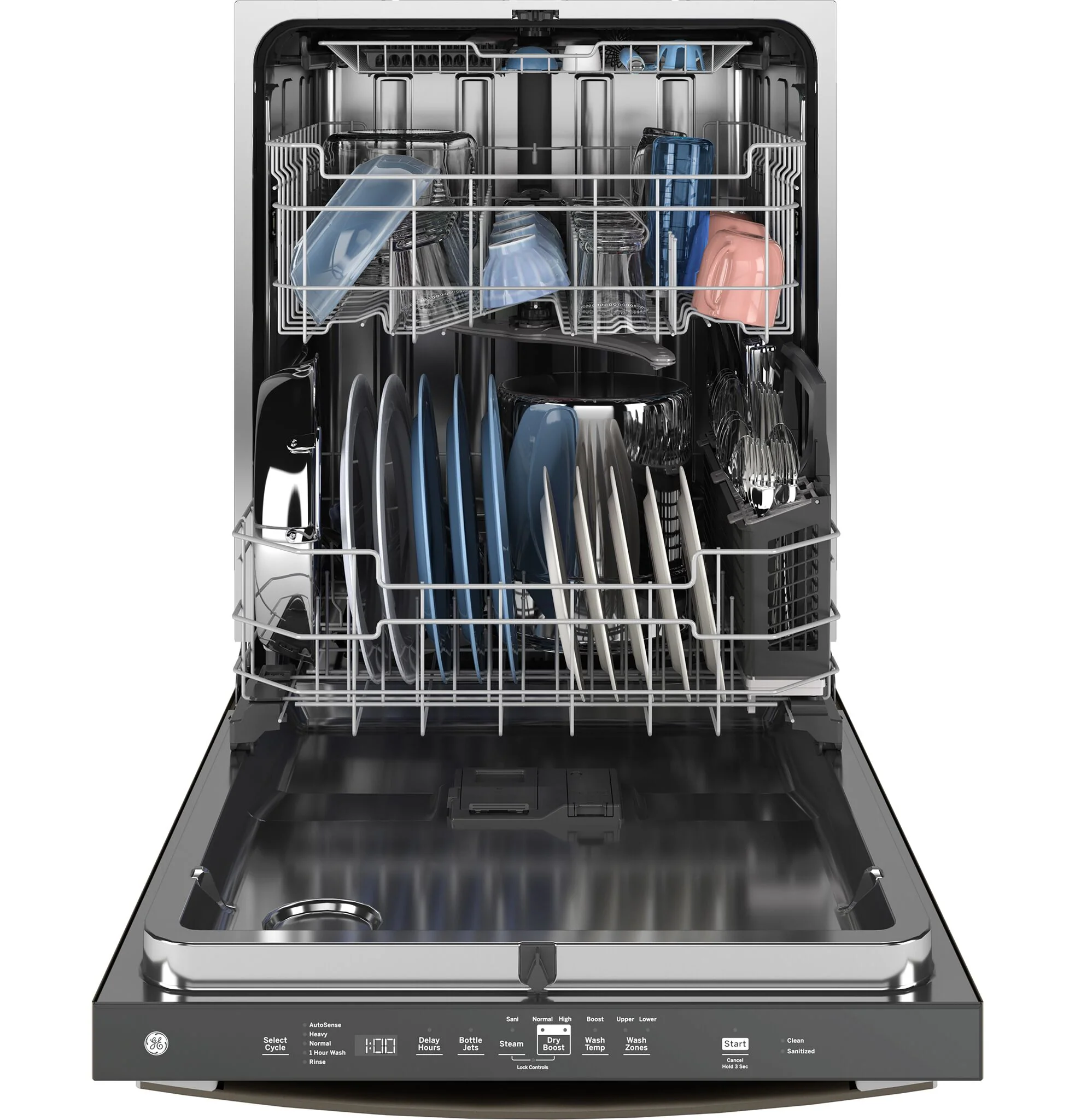 GE® Slate ENERGY STAR® Top Control Dishwasher with Sanitize Cycle - GDT670SMVES - Image 4