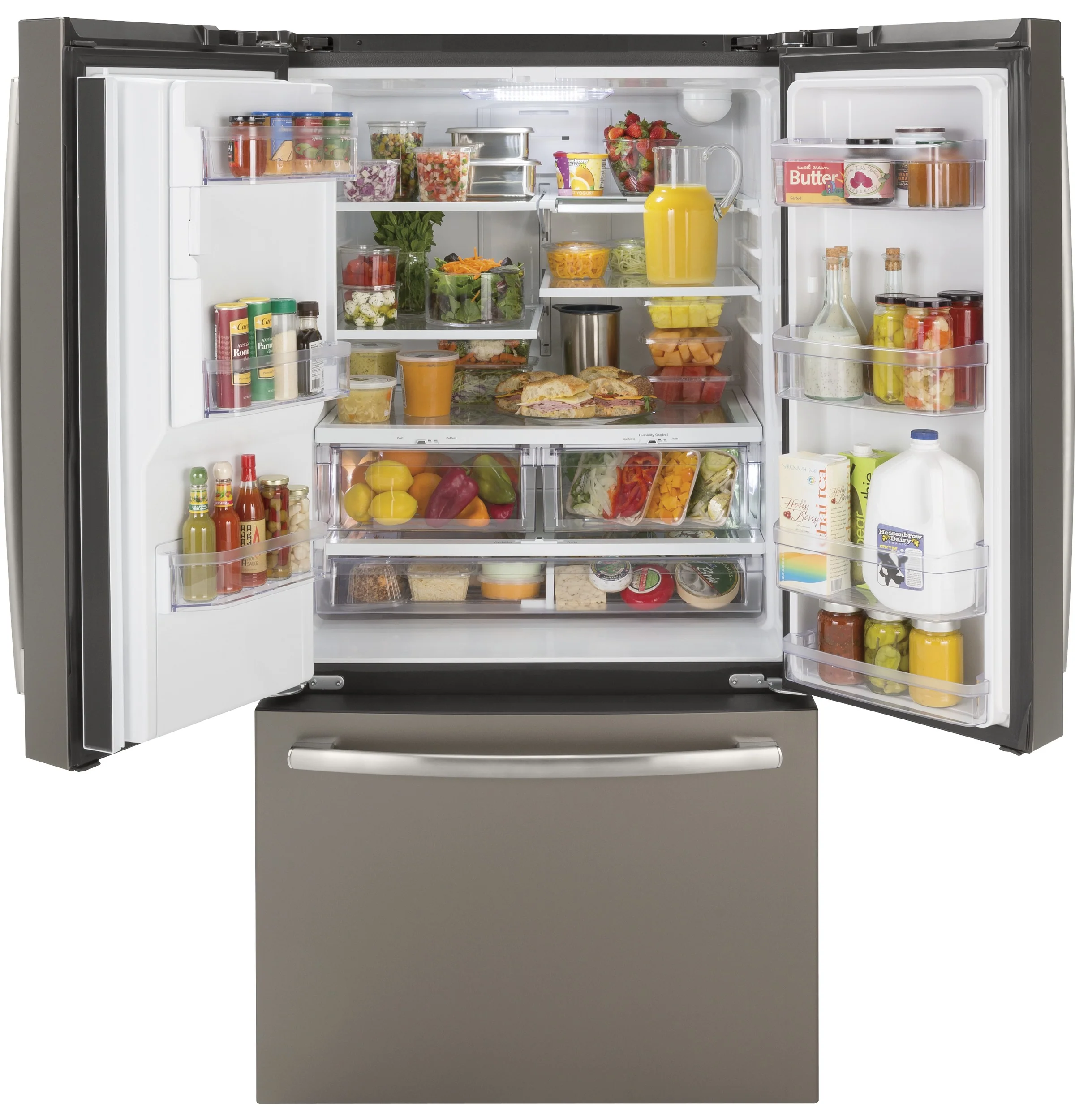 GE 35.75" 25.6 Cu. Ft. Slate French Door Refrigerator - GFE26JMMES - Image 5