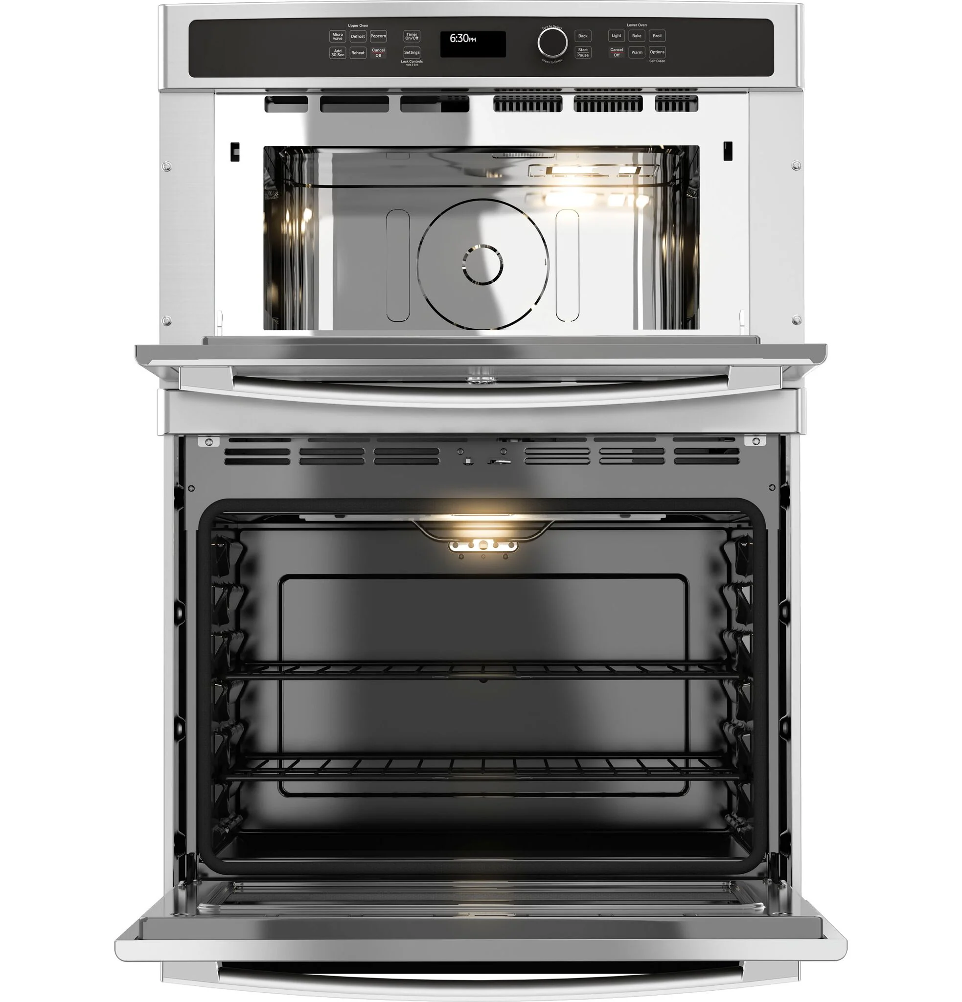 GE® Stainless Steel Combination Double Wall Oven (6.7 cu.ft.) - JT3800SHSS - Image 2