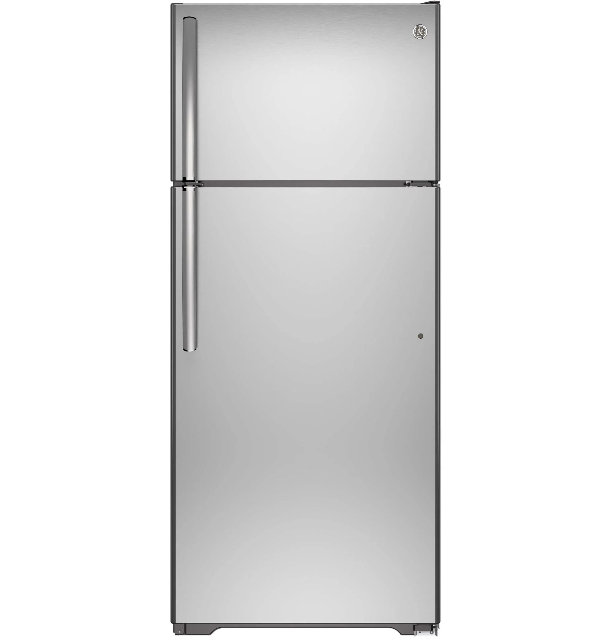 GE Stainless Steel Kitchen Package with Top-Freezer Refrigerator, Electric Range and Dishwasher - Image 2