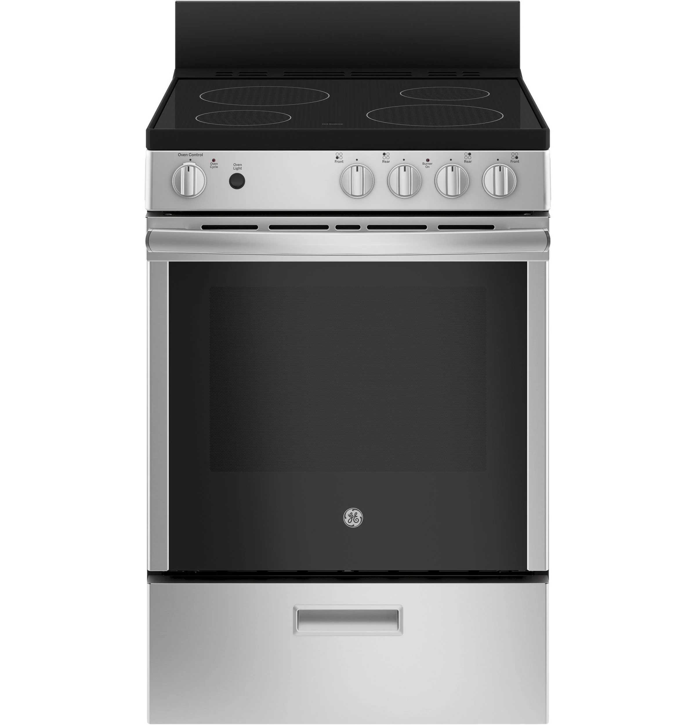 GE Stainless Steel Loft Kitchen Package with Bottom-Freezer Refrigerator, Electric Range & Compact Dishwasher - Image 4