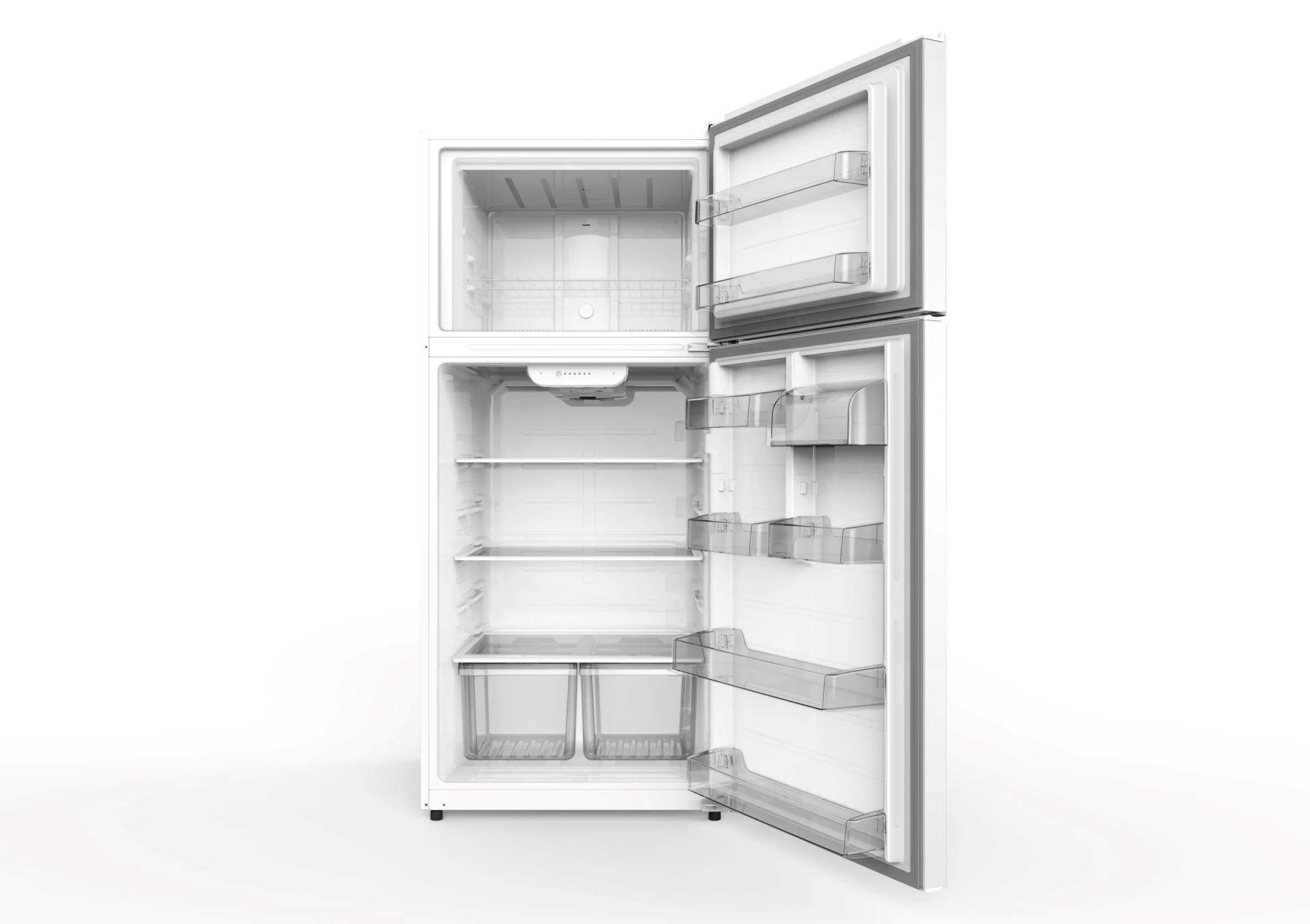 GE 29.75" 18 Cu. Ft. Stainless Steel Top-Freezer Refrigerator - GTE18FSLKSS - Image 3