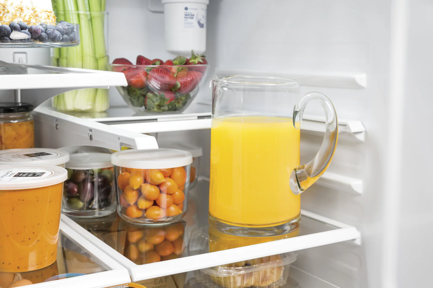 GE 32.75" 18.6 Cu. Ft. White Counter-Depth French Door Refrigerator - GWE19JGLWW - Image 8