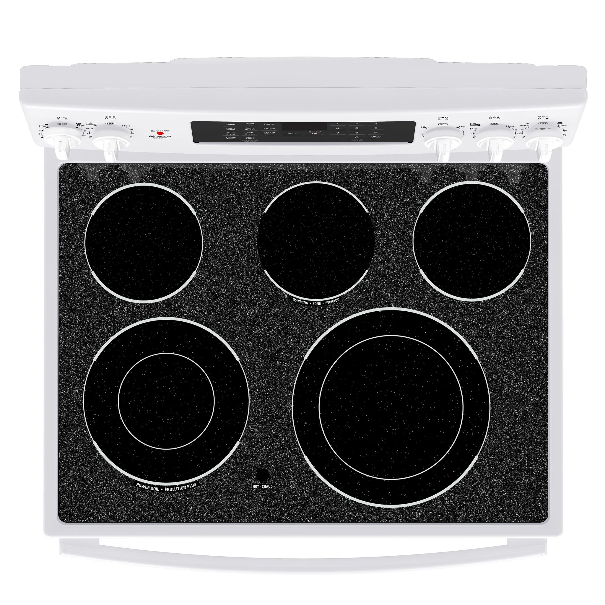 GE White Freestanding Electric Convection Range with No-Preheat Air Fry (5.0 Cu. Ft.) - JCB840DVWW - Image 3