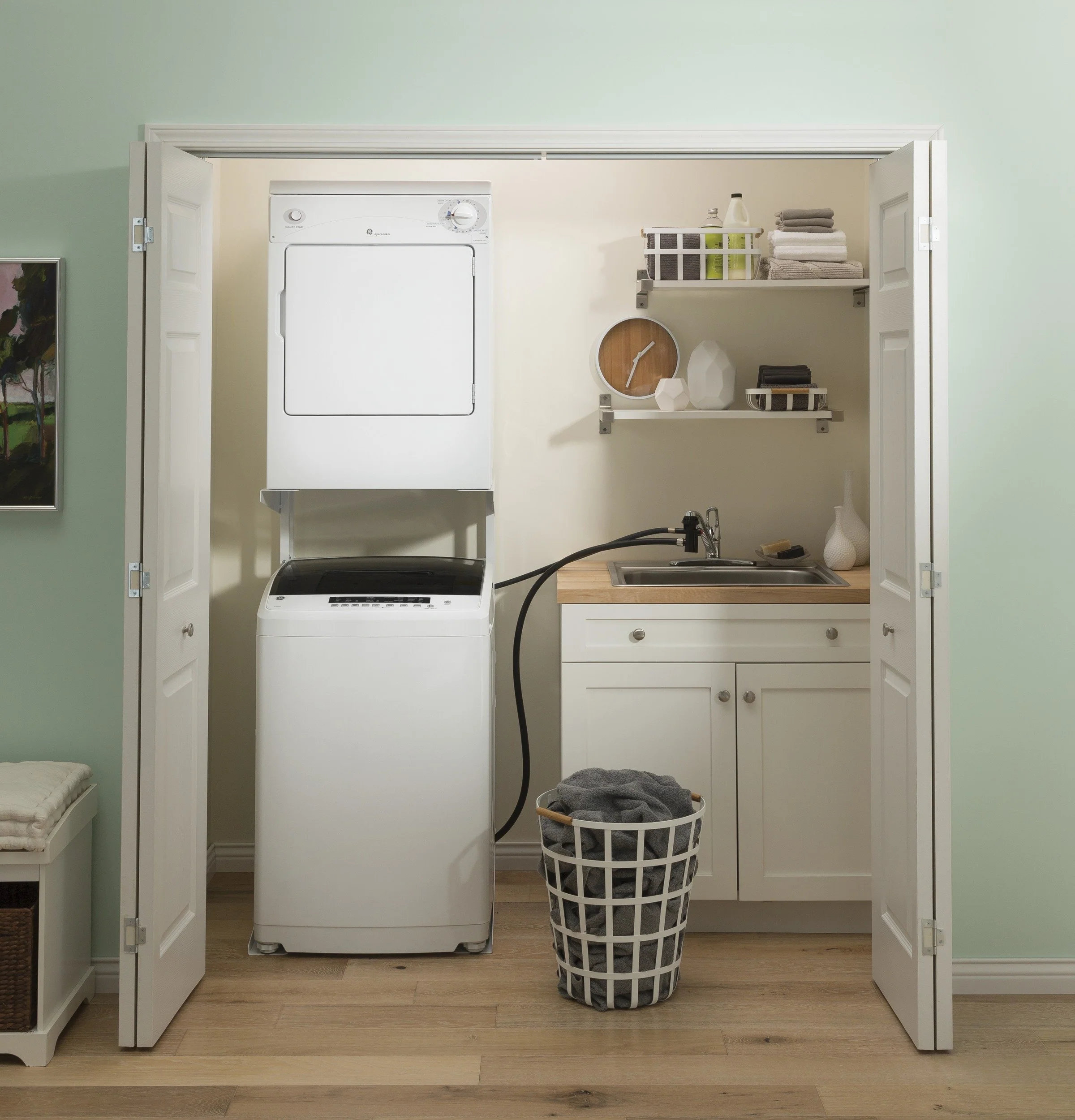 GE White Portable Washer (3.3 IEC Cu. Ft.) - GNW128PSMWW - Image 2