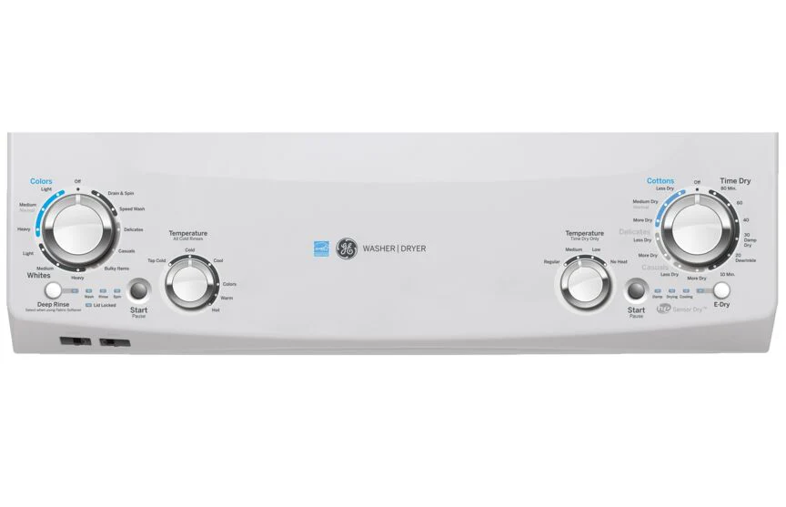 GE White Unitized Spacemaker Washer (4.5 Cu.Ft.) and White Electric Dryer (5.9 Cu.Ft.) - GUD27EEMNWW - Image 6