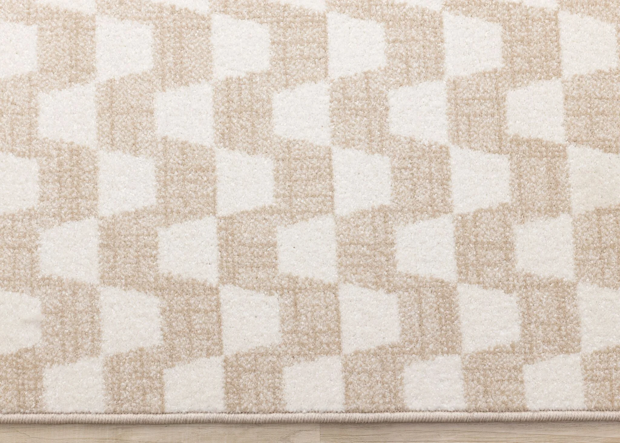 Gentle Wave 5'3" x 7'7" Wavy Line Area Rug - Beige, Cream - Image 8