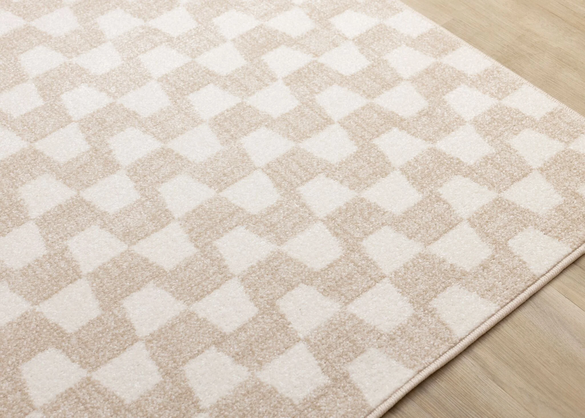 Gentle Wave 6'7"" x 9'10" Wavy Line Area Rug - Beige, Cream - Image 4