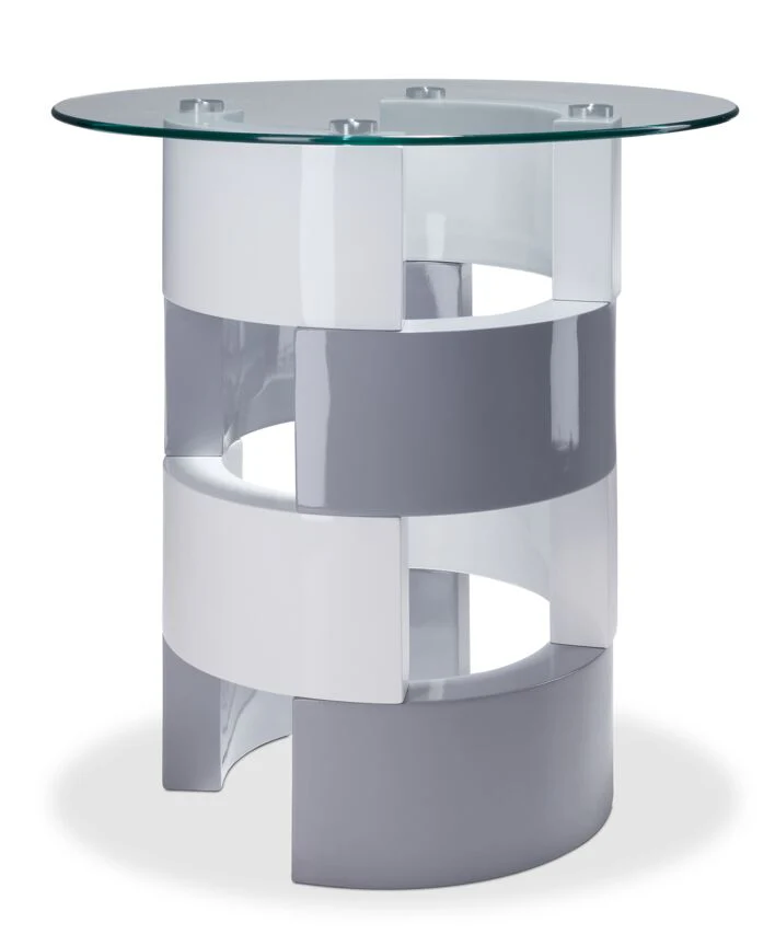 Sadie 24" End Table - Grey and White - Image 3