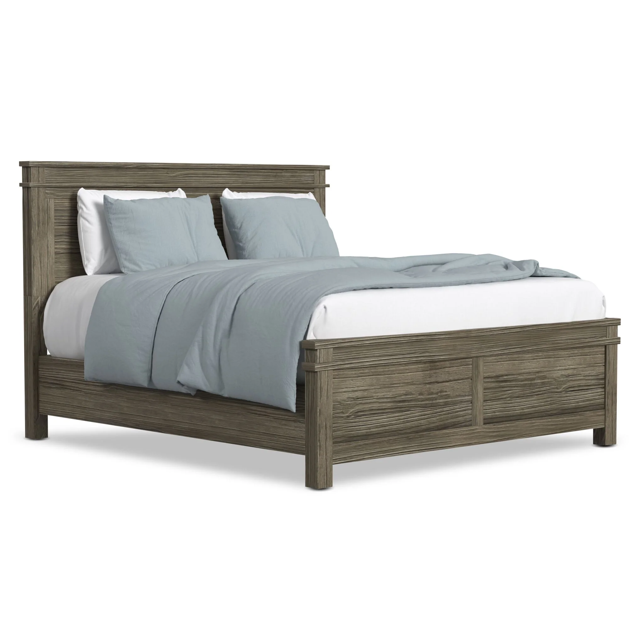 Glacier Point 6-Piece King Panel Bedroom Package - Greystone - Image 2