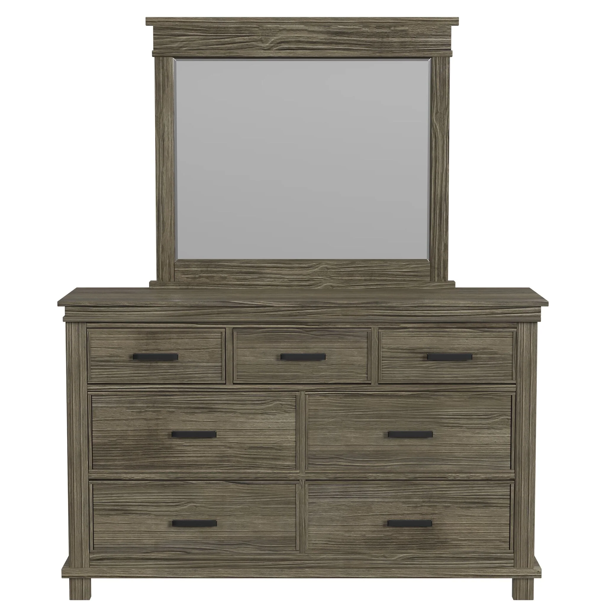 Glacier Point 7-Drawer Dresser- Greystone - Image 2