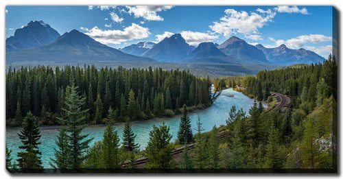 Glacier Valley Wall Art - Green/Blue - 30 X 60