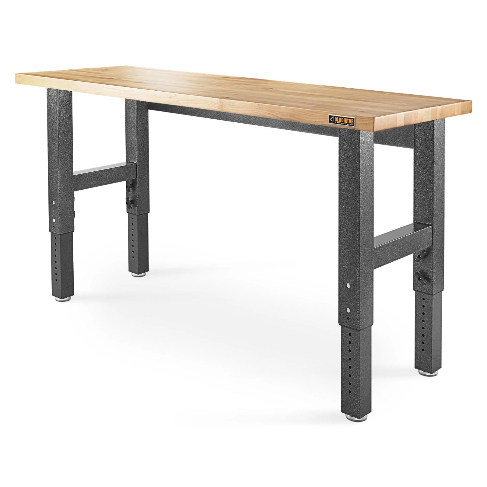 Gladiator Hammered Granite 6' Wide Adjustable Height Hardwood Workbench - GAWB06HWEG - Image 2