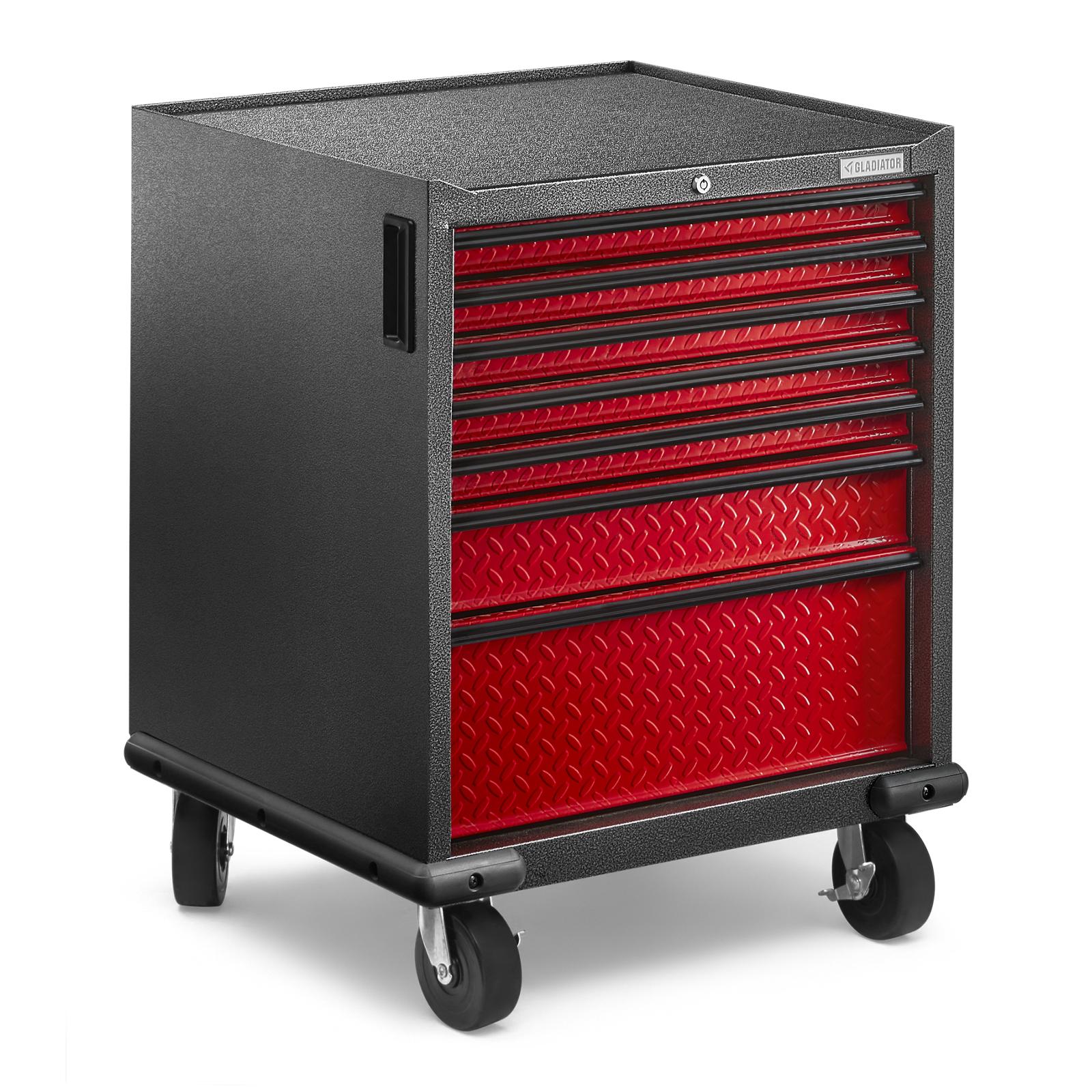 Gladiator Red Tread Premier Pre-Assembled 7 Drawer Modular Tool Storage Cabinet - GAGD277DKR - Image 5