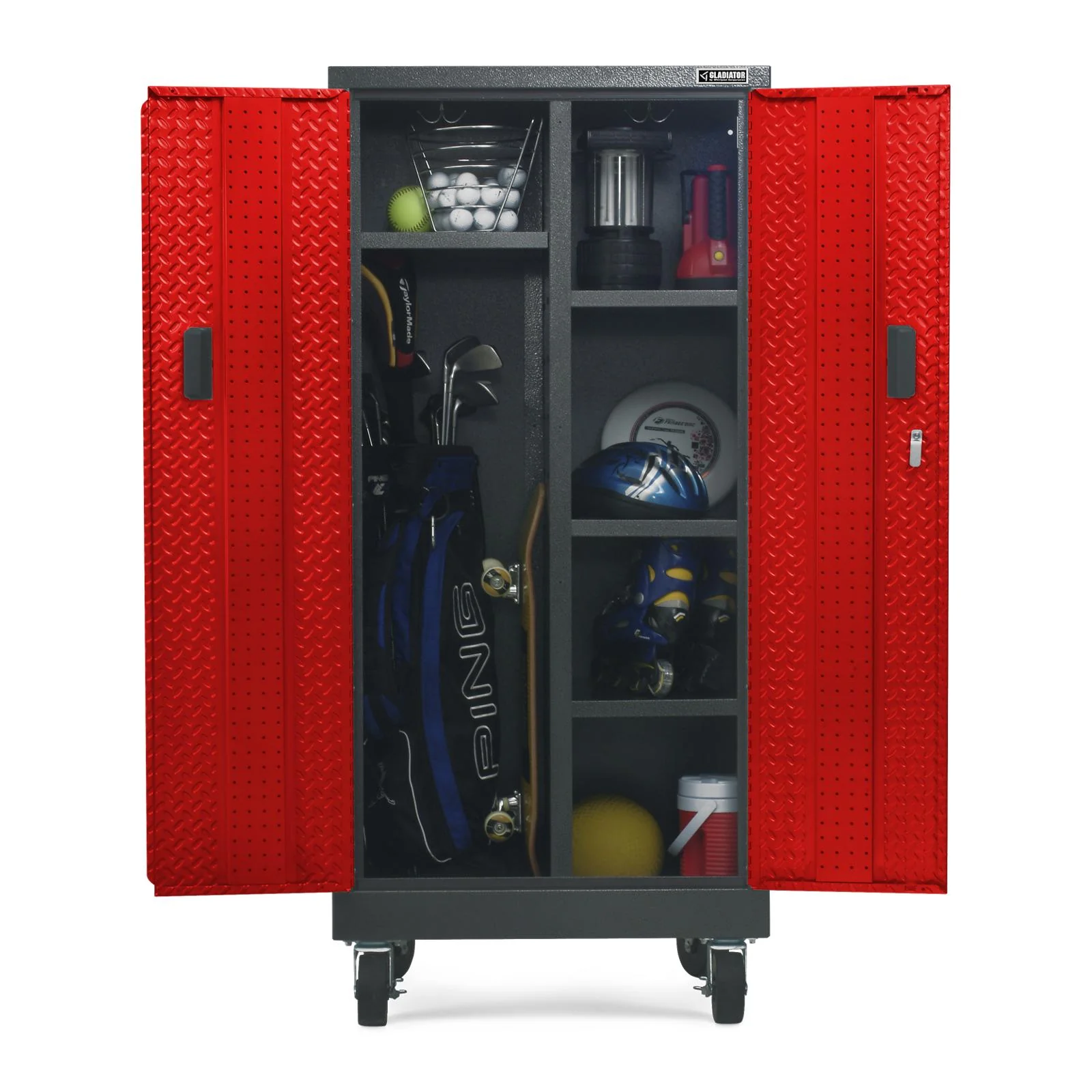 Gladiator Red Tread Premier Pre-Assembled Tall GearLocker - GATL302DKR - Image 2