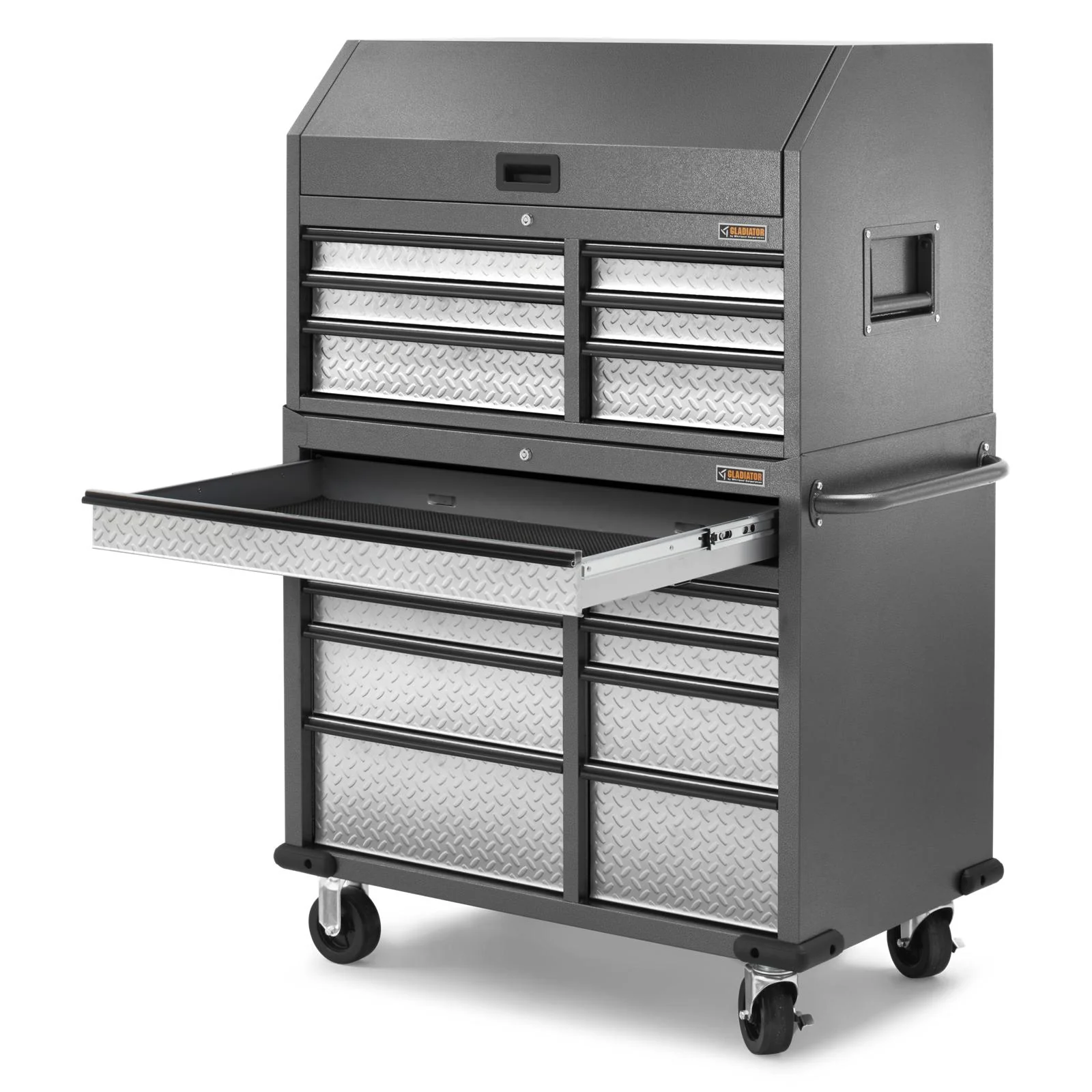 Gladiator Silver Tread Premier 41 inch 15-drawer Mobile Tool Chest Combo - GATC4115JG - Image 2
