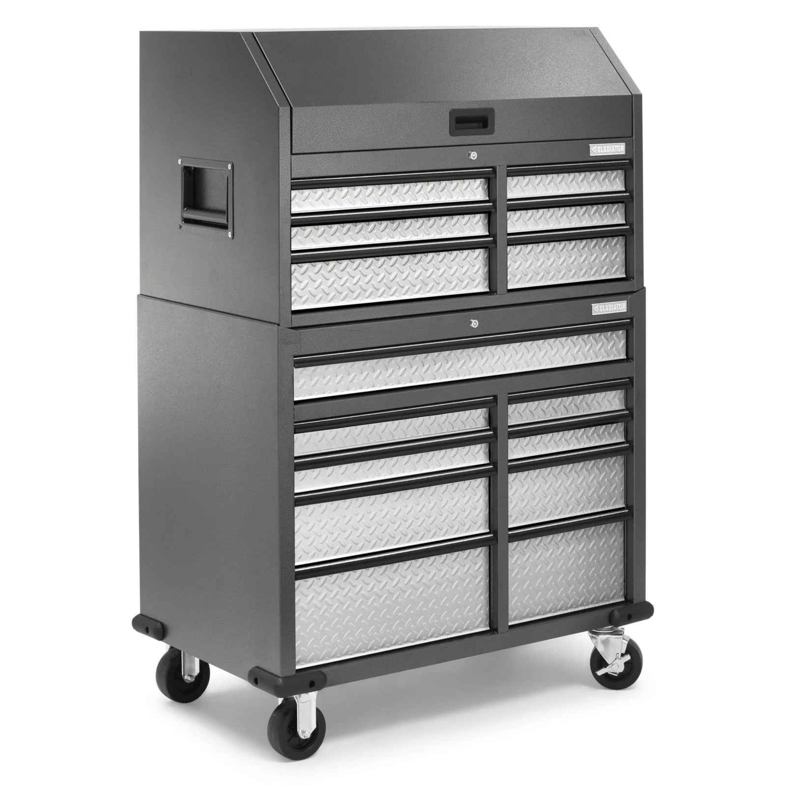 Gladiator Silver Tread Premier 41 inch 15-drawer Mobile Tool Chest Combo - GATC4115JG - Image 5