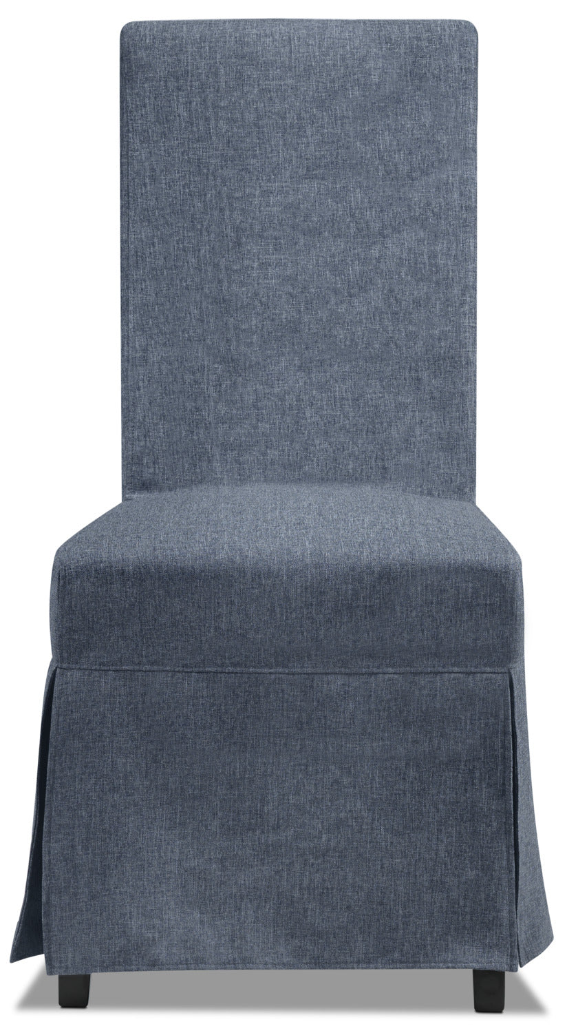 Glambrey Slip Chair w/ 2 Covers - Denim and Slate - Image 3