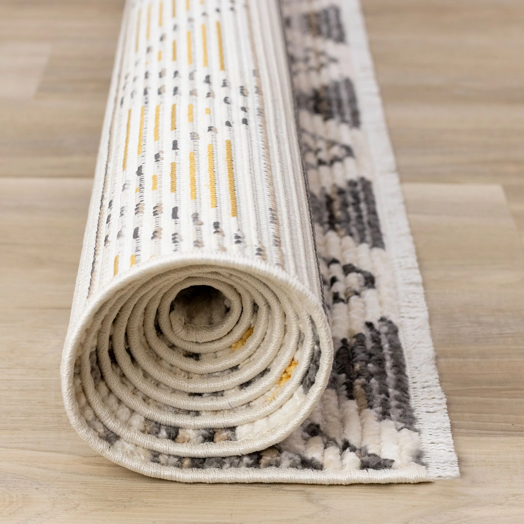 Golden Peaks 5'3" x 7'7" Tribal Area Rug - Grey, Yellow - Image 10