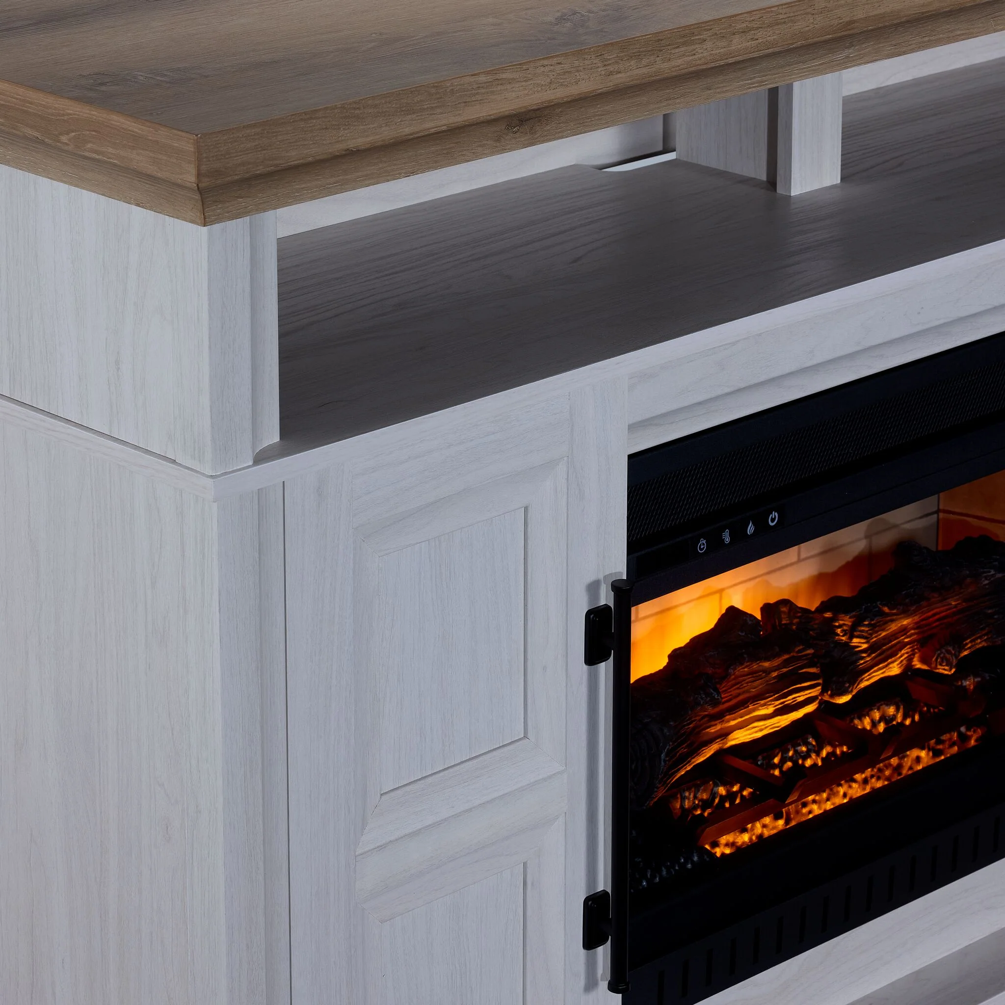 Granger 60" Fireplace TV Stand - Antique White - Image 4