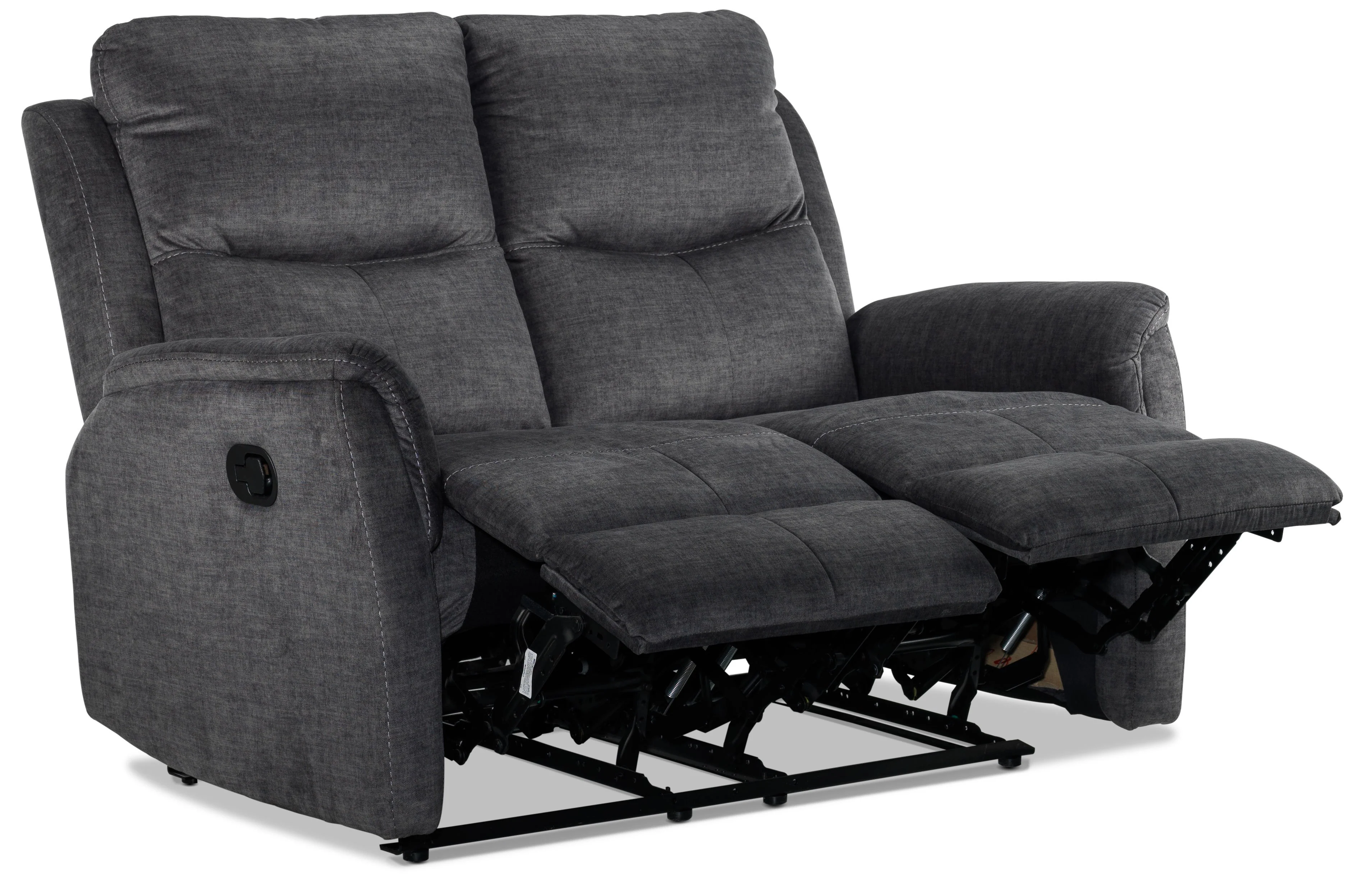 Grayson Reclining Sofa, Reclining Loveseat and Recliner Set - Charcoal - Image 3