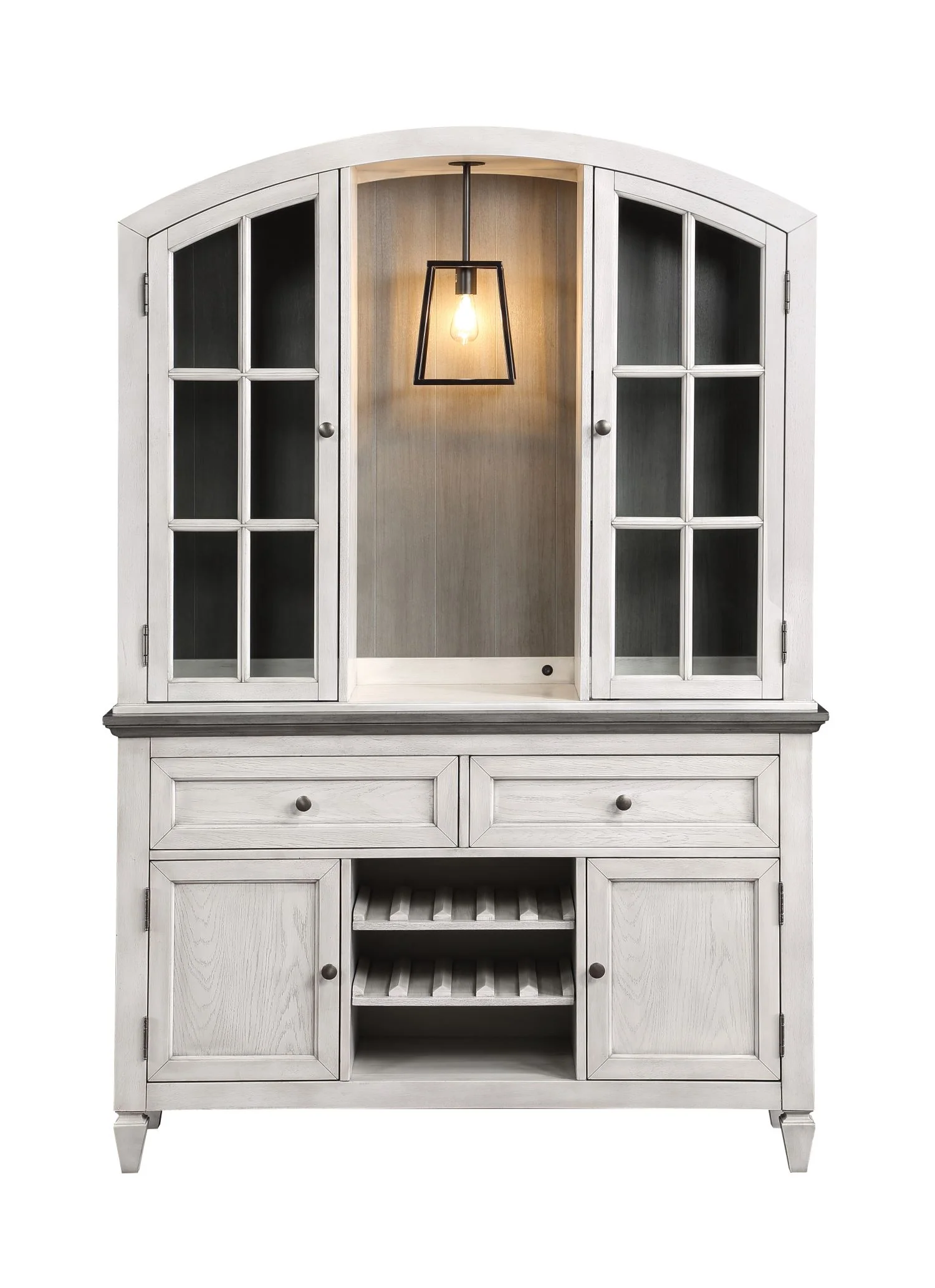 Greyridge Farm Buffet and Hutch - Grey, White - Image 3