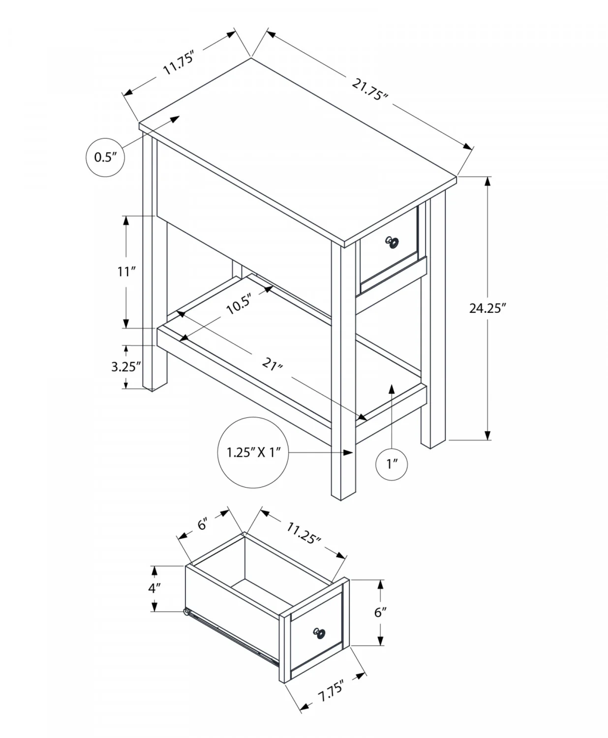 Grove Side Table - Black - Image 3